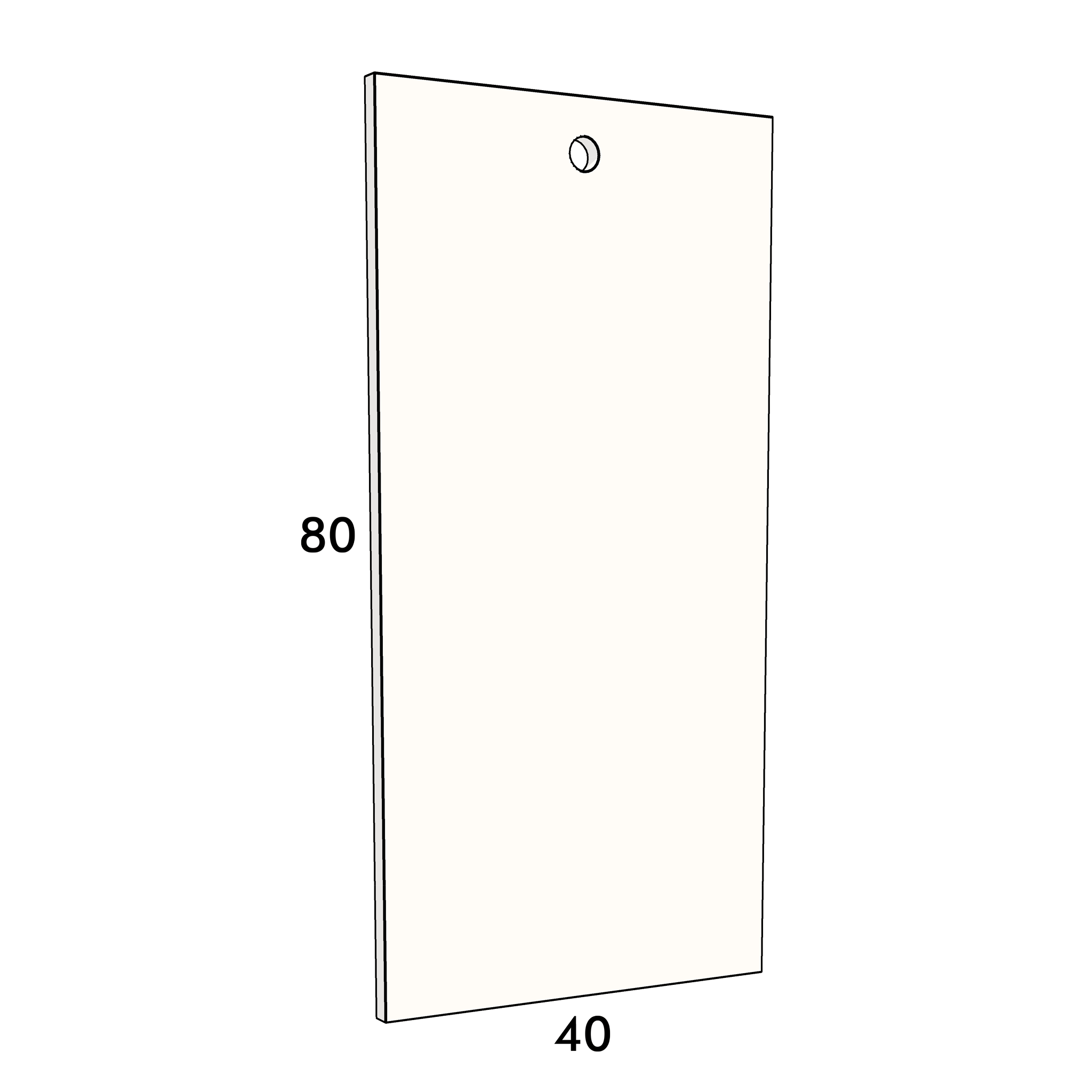 40cm wide, 80cm high drawer front to fit an IKEA Metod kitchen cabinet