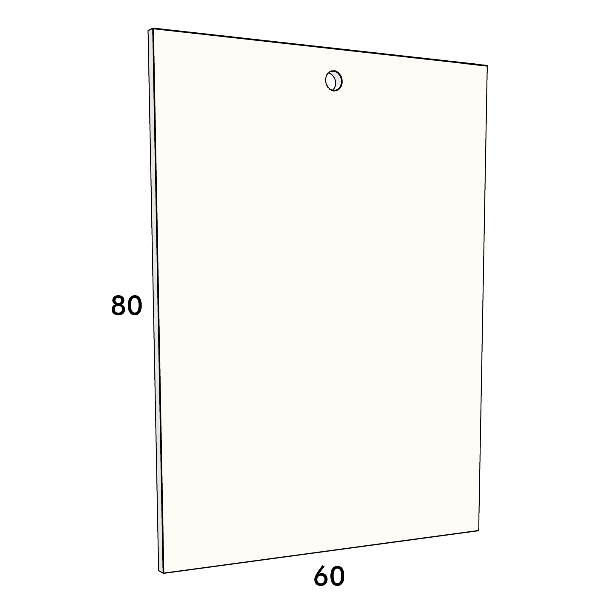 60cm wide, 80cm high drawer front to fit an IKEA Metod kitchen cabinet