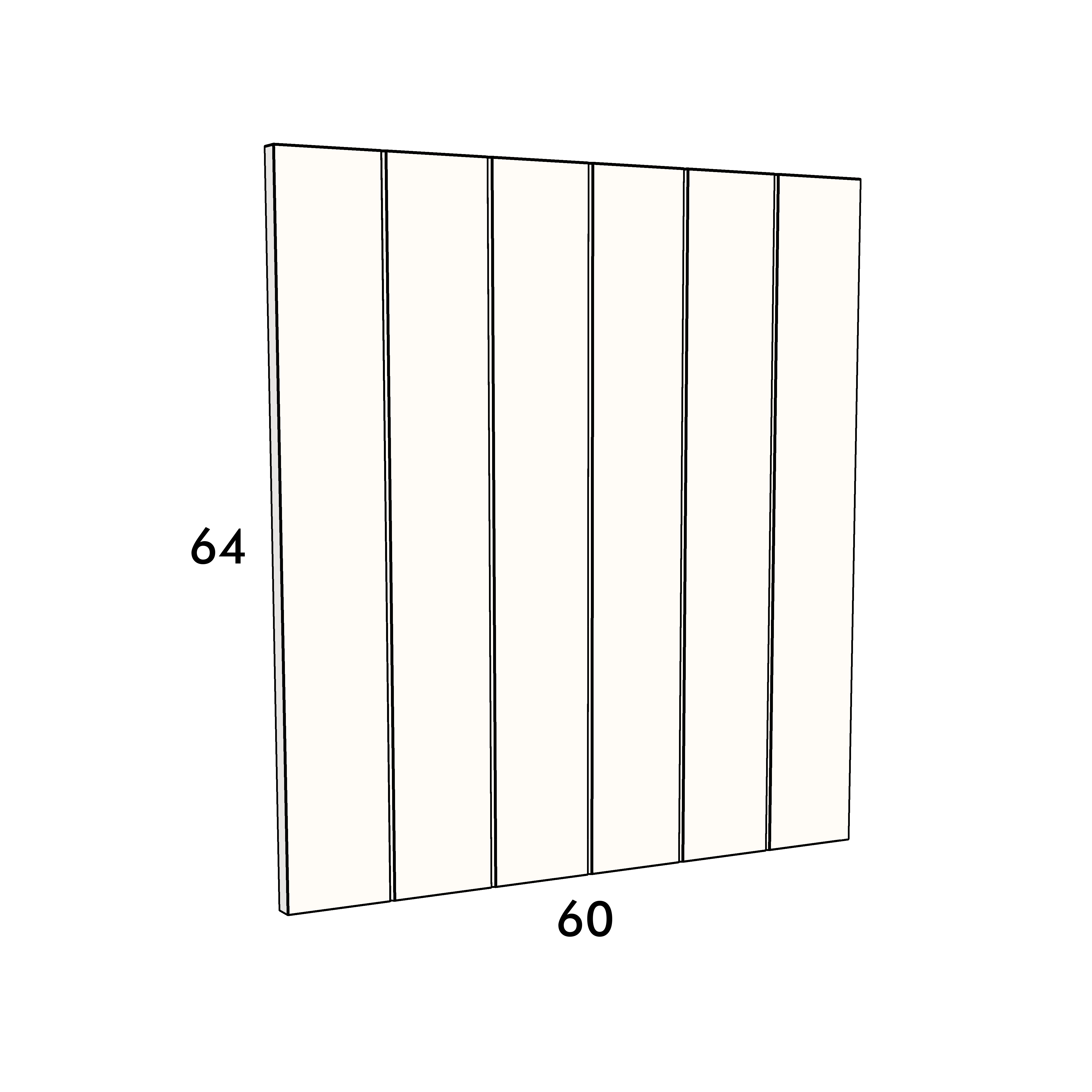 60cm wide, 64cm high door to fit an IKEA Besta cabinet