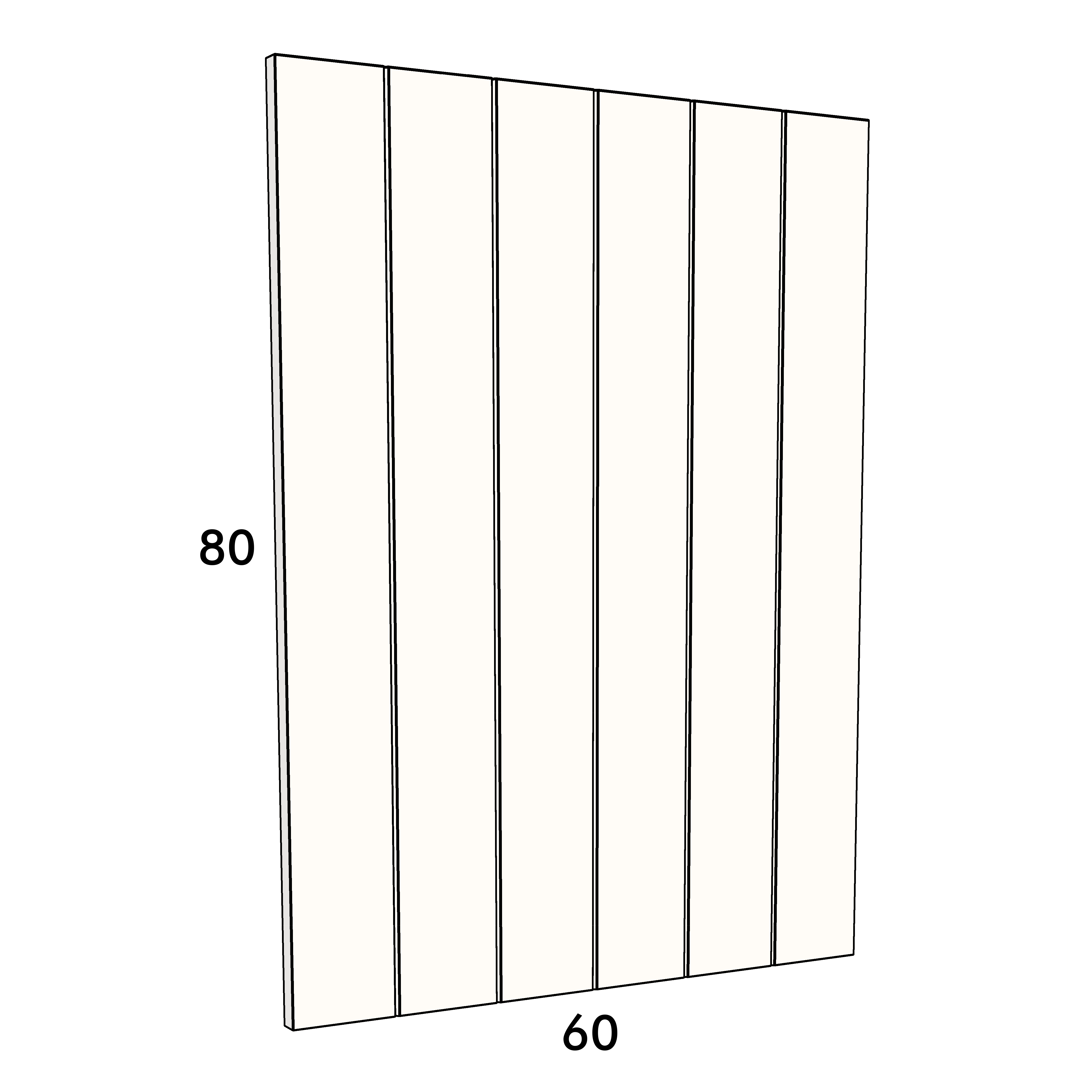 60cm wide, 80cm high cupboard door to fit an IKEA Metod kitchen cabinet