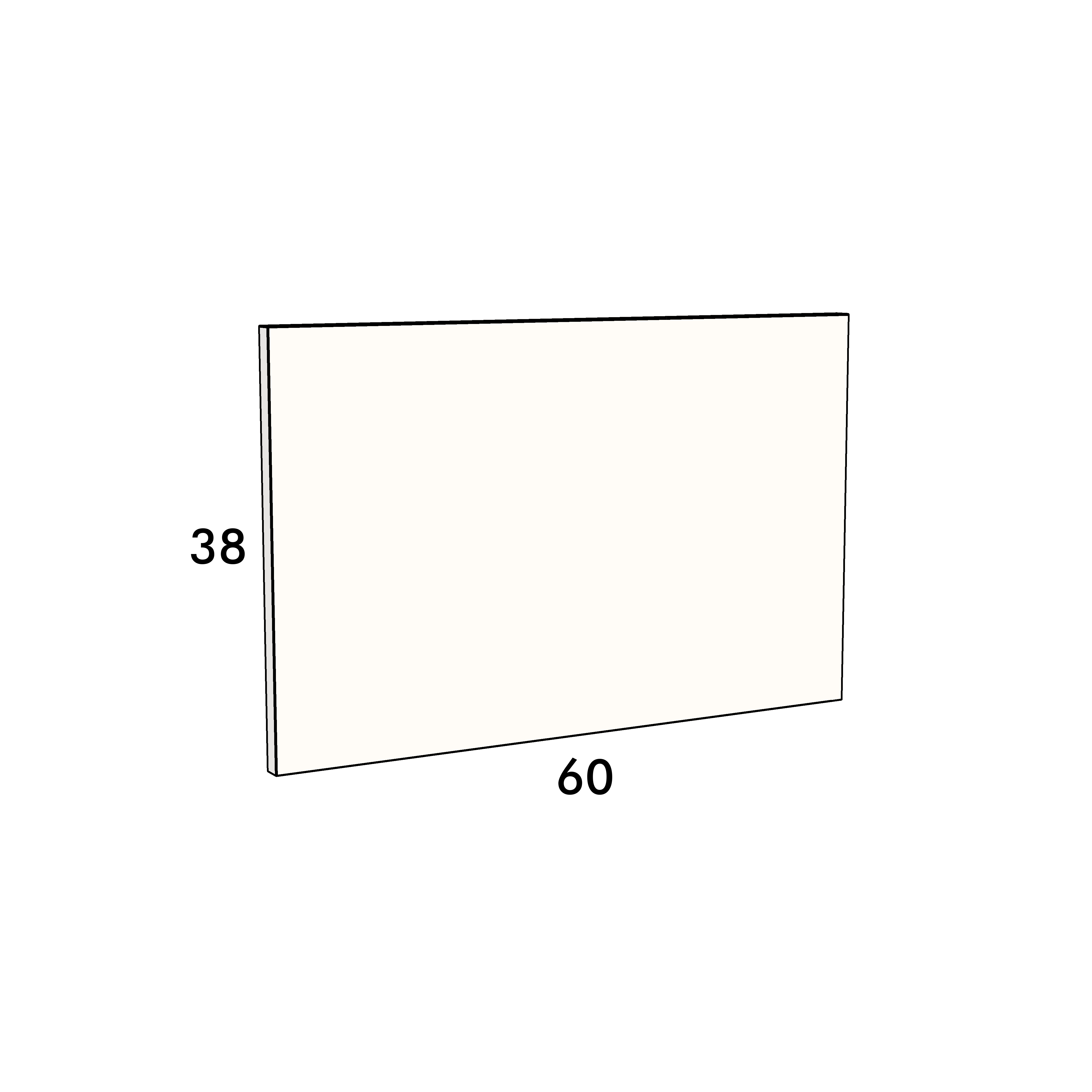 60cm wide, 38cm high drawer front to fit an IKEA Besta cabinet