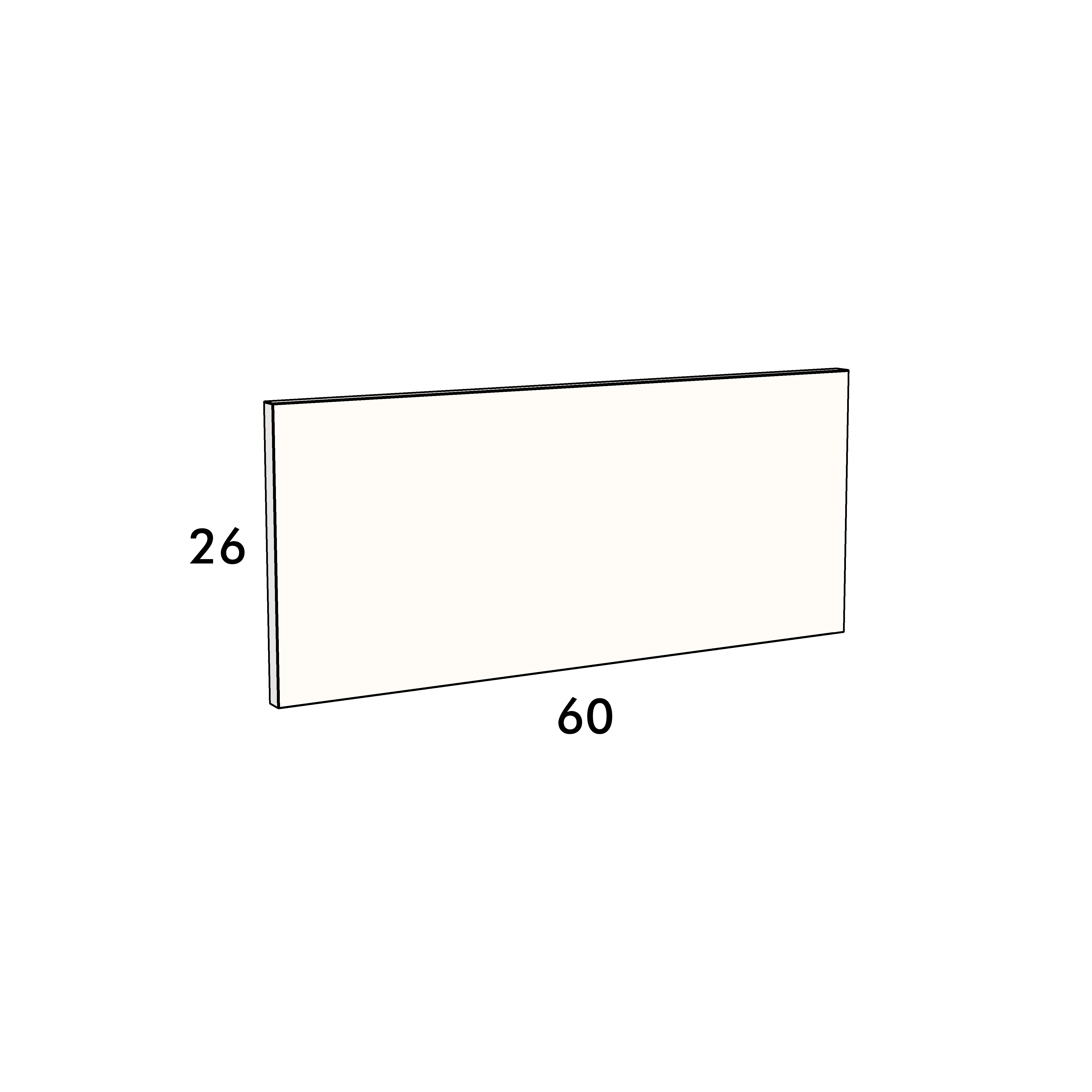 60cm wide, 26cm high drawer front to fit an IKEA Besta cabinet