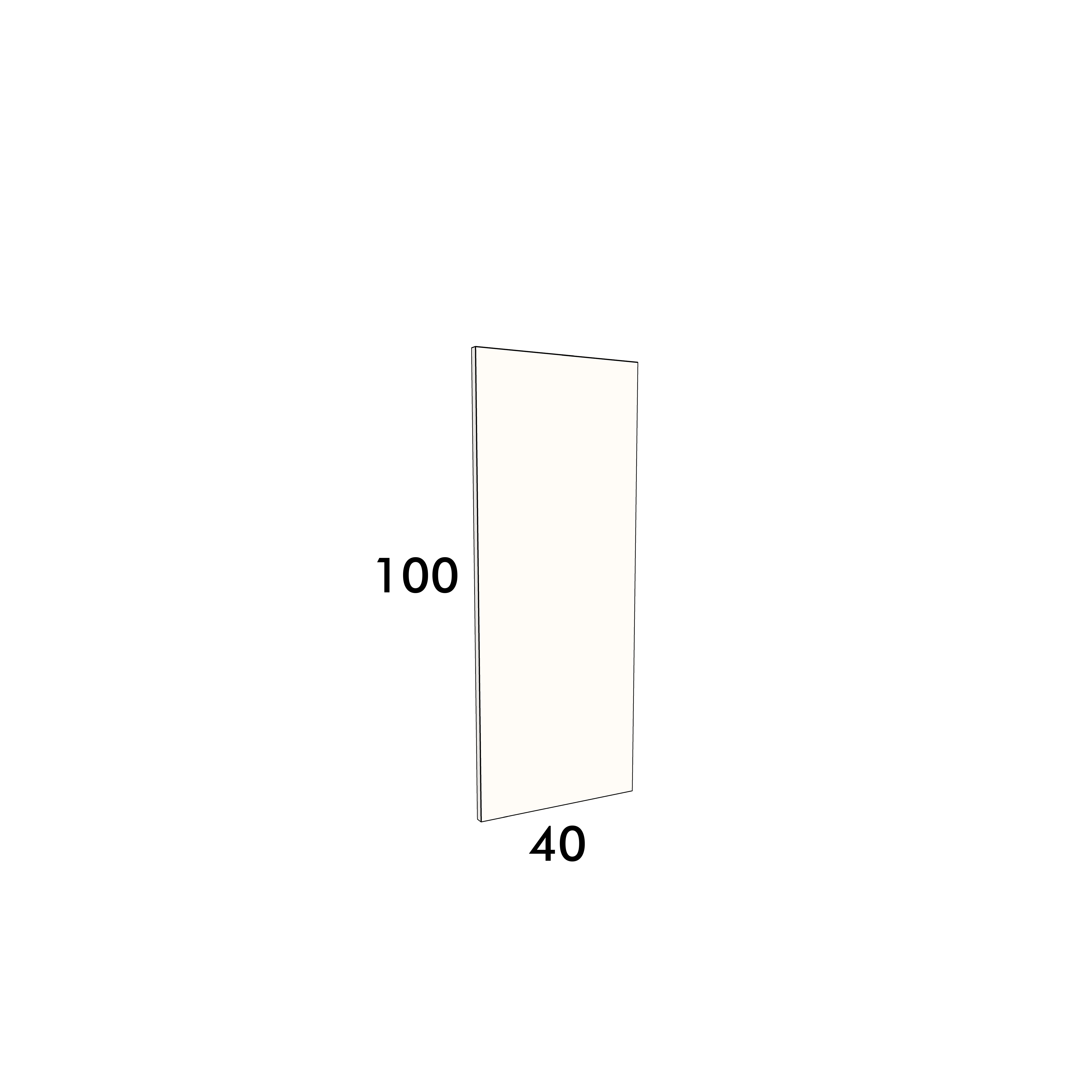 40cm wide, 100cm high cover panel to fit an IKEA Metod kitchen cabinet