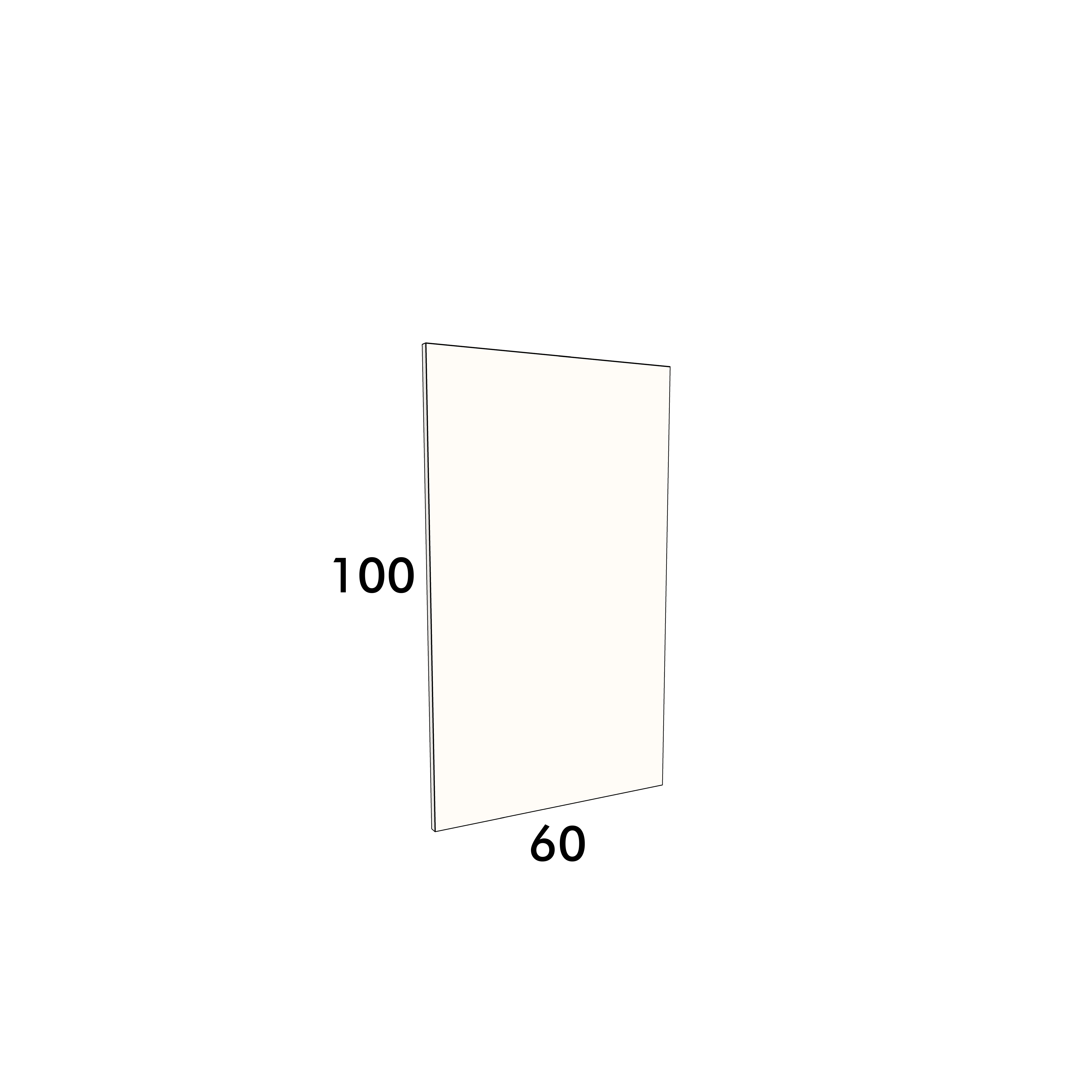 60cm wide, 100cm high cupboard door to fit an IKEA Metod kitchen cabinet