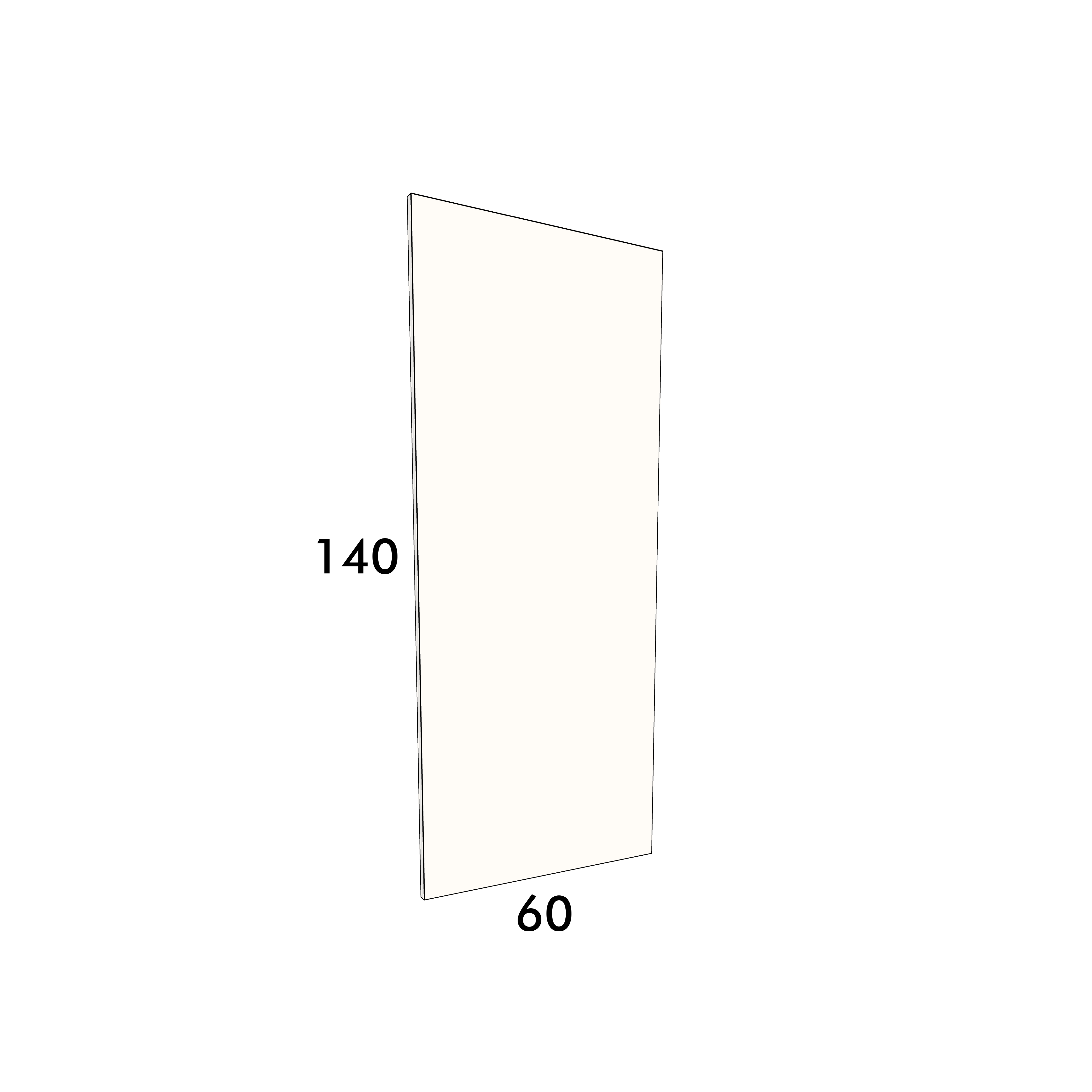 60cm wide, 140cm high cupboard door to fit an IKEA Metod kitchen cabinet