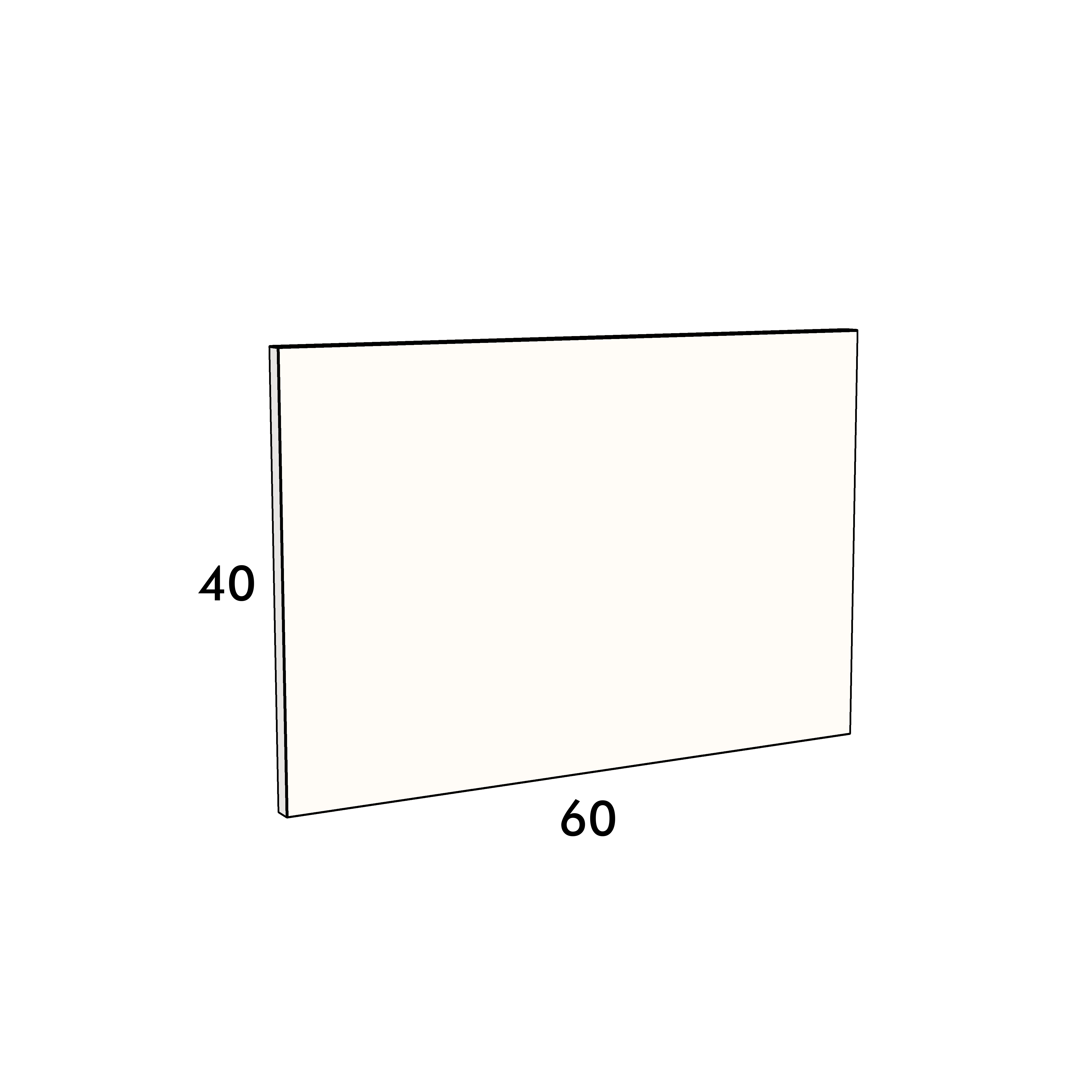 60cm wide, 40cm high drawer front to fit an IKEA Metod kitchen cabinet