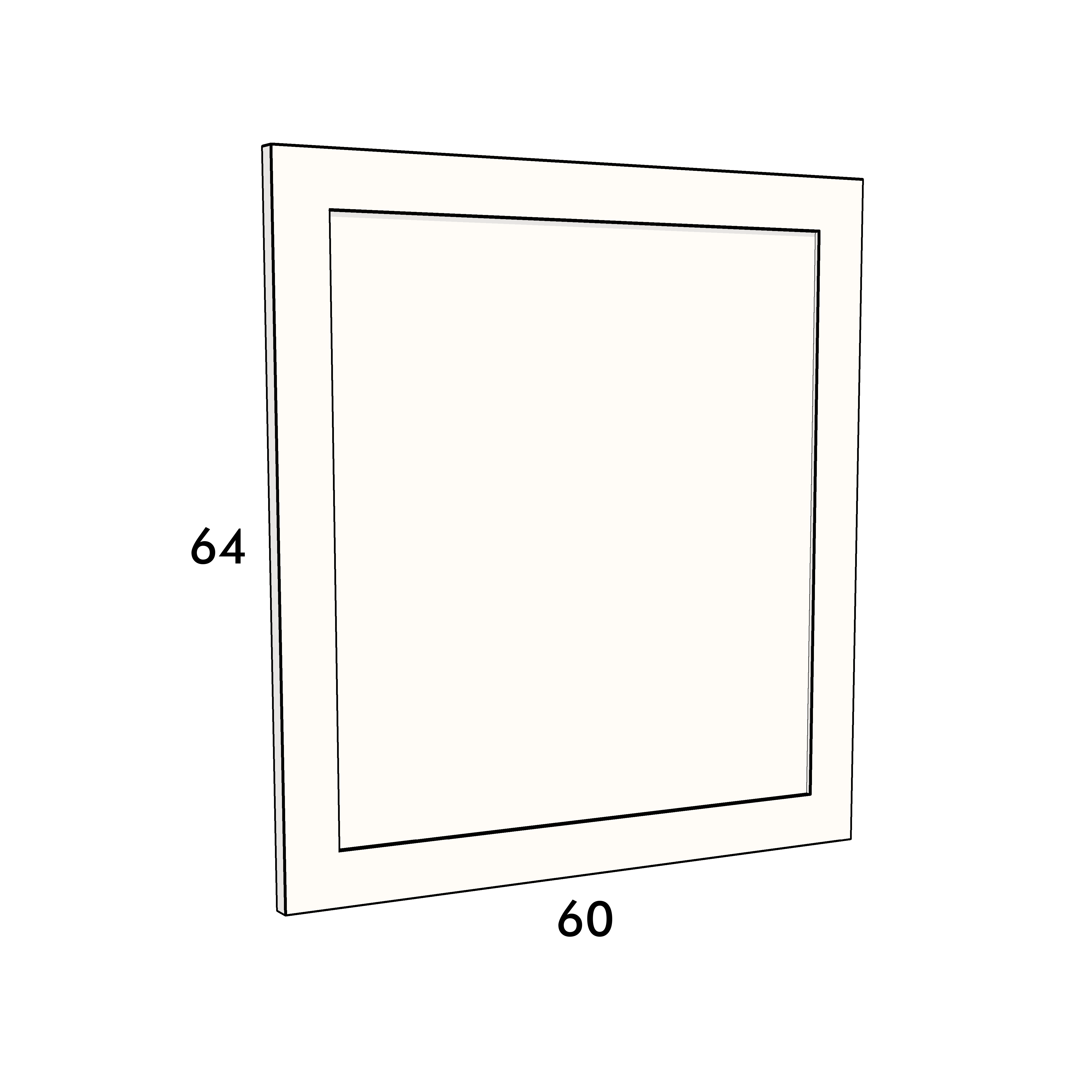 60cm wide, 64cm high door to fit an IKEA Besta cabinet