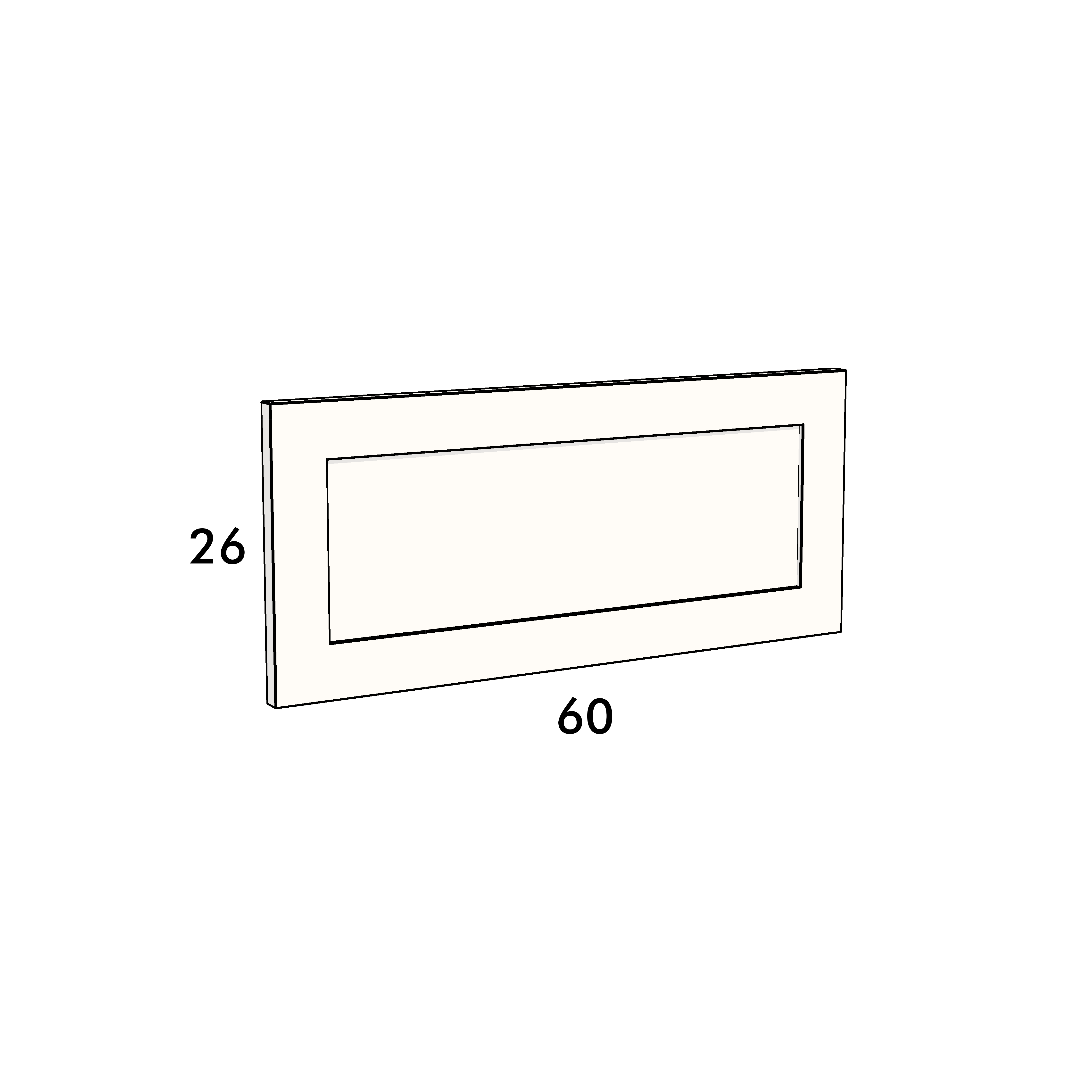 60cm wide, 26cm high drawer front to fit an IKEA Besta cabinet