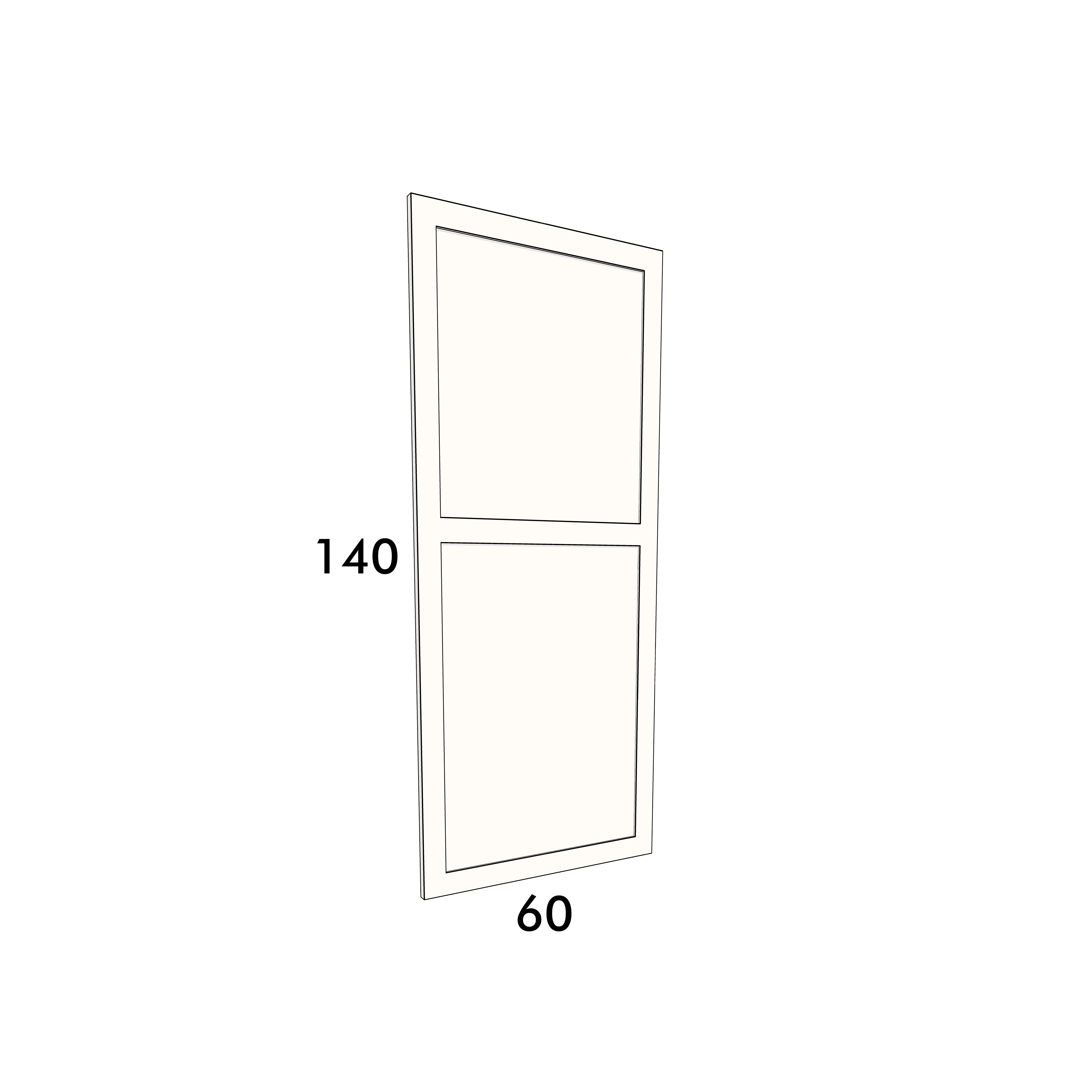 60cm wide, 140cm high cupboard door to fit an IKEA Metod kitchen cabinet