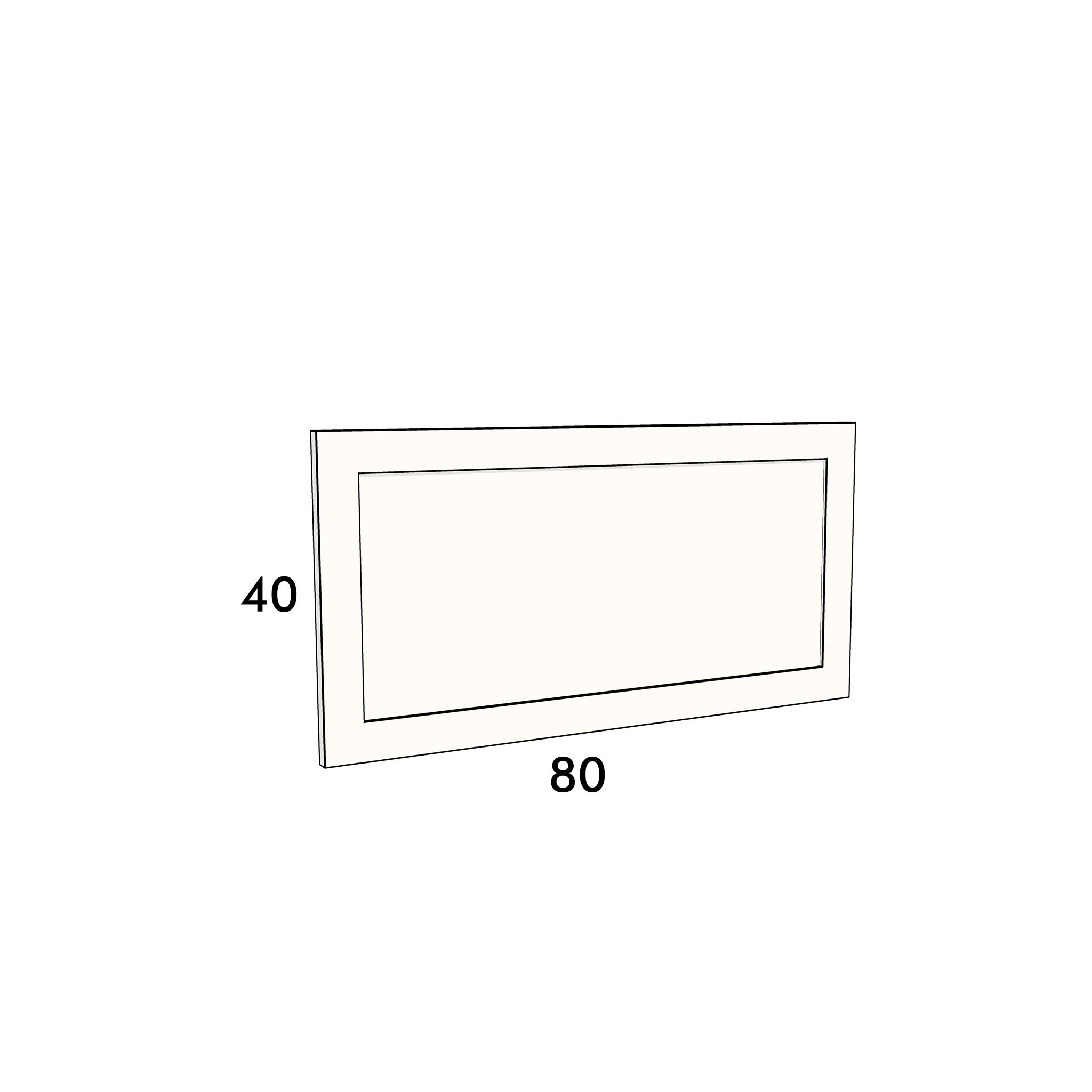 80cm wide, 40cm high cupboard door to fit an IKEA Metod kitchen cabinet