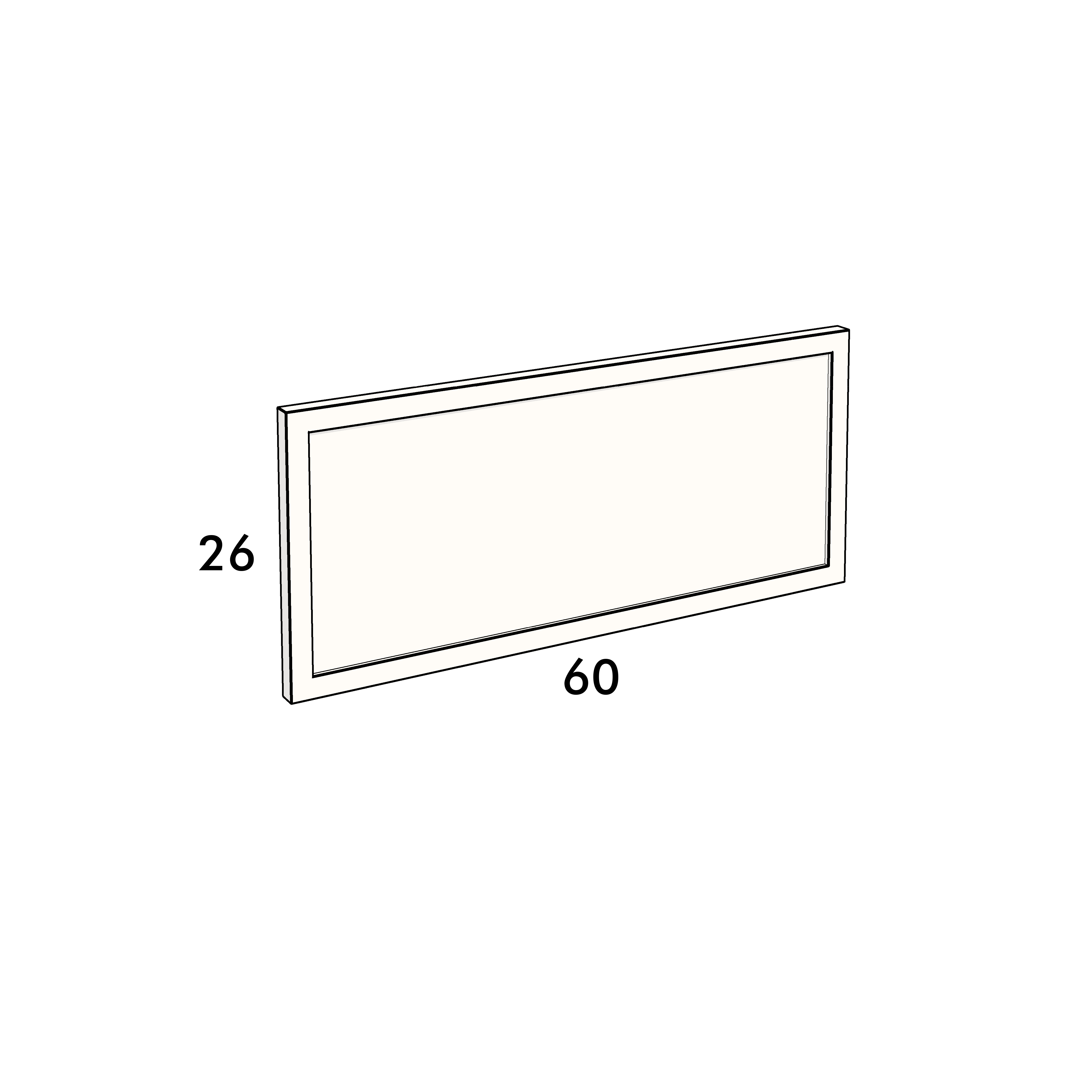 60cm wide, 26cm high drawer front to fit an IKEA Besta cabinet