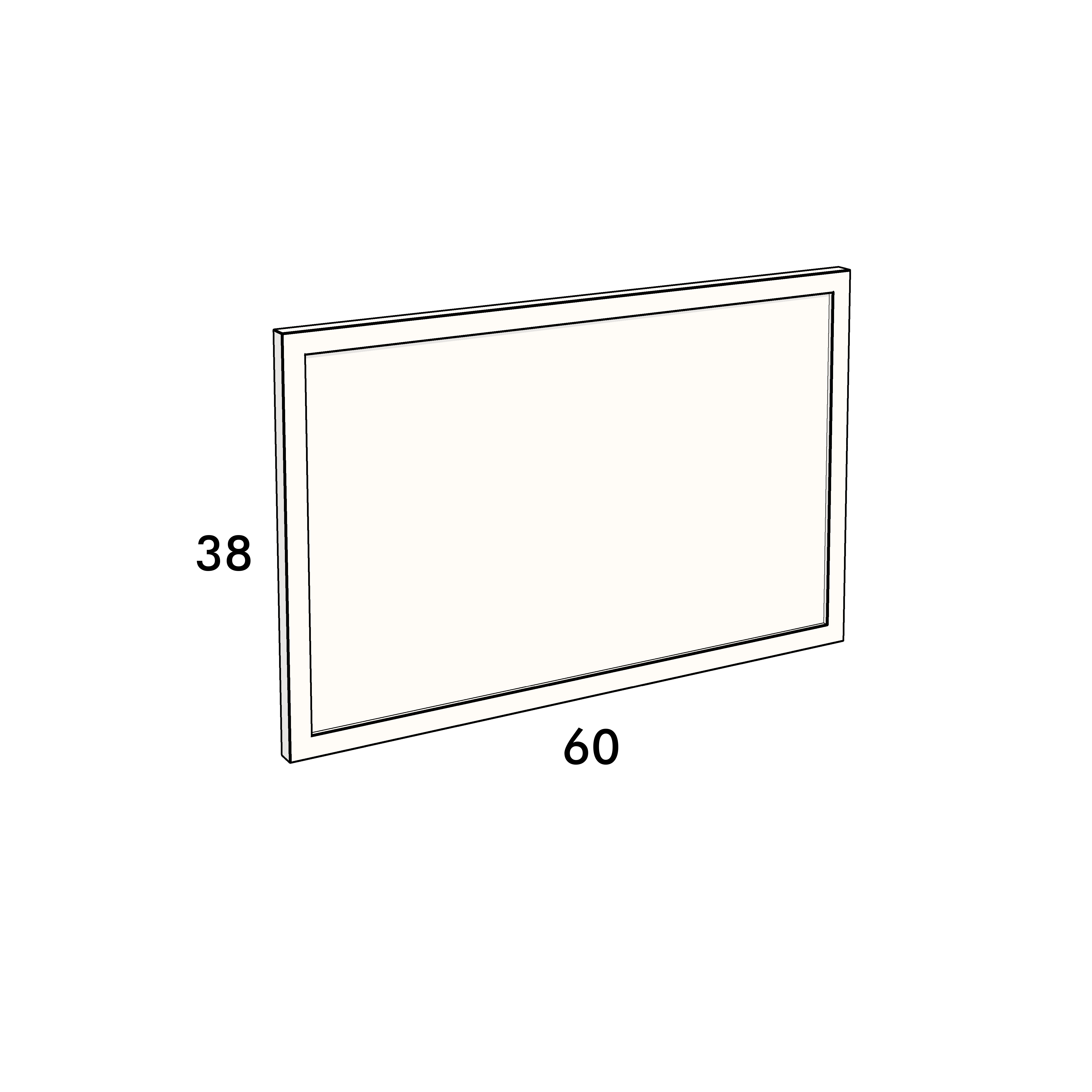 60cm wide, 38cm high drawer front to fit an IKEA Besta cabinet