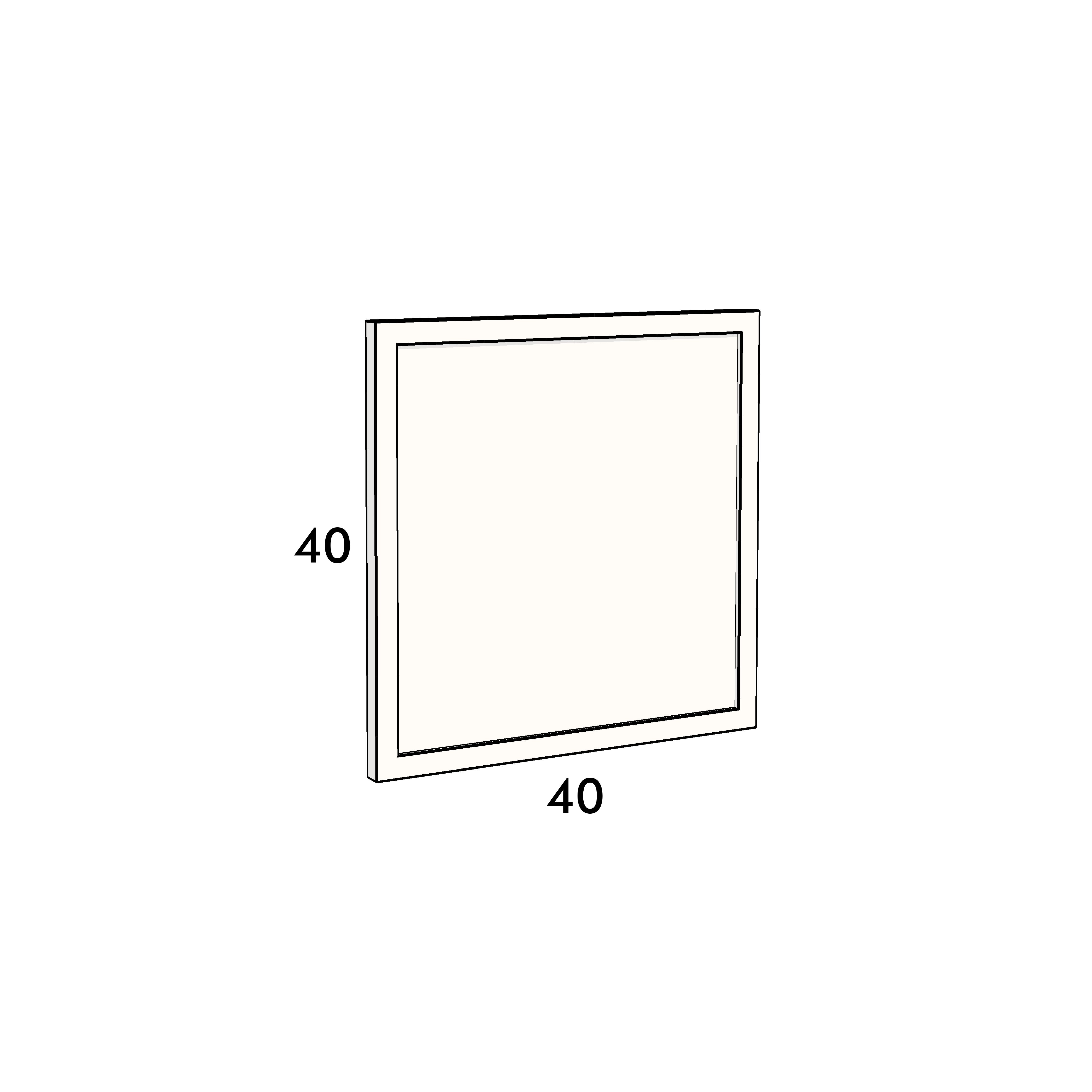 40cm wide, 40cm high drawer front to fit an IKEA Metod kitchen cabinet