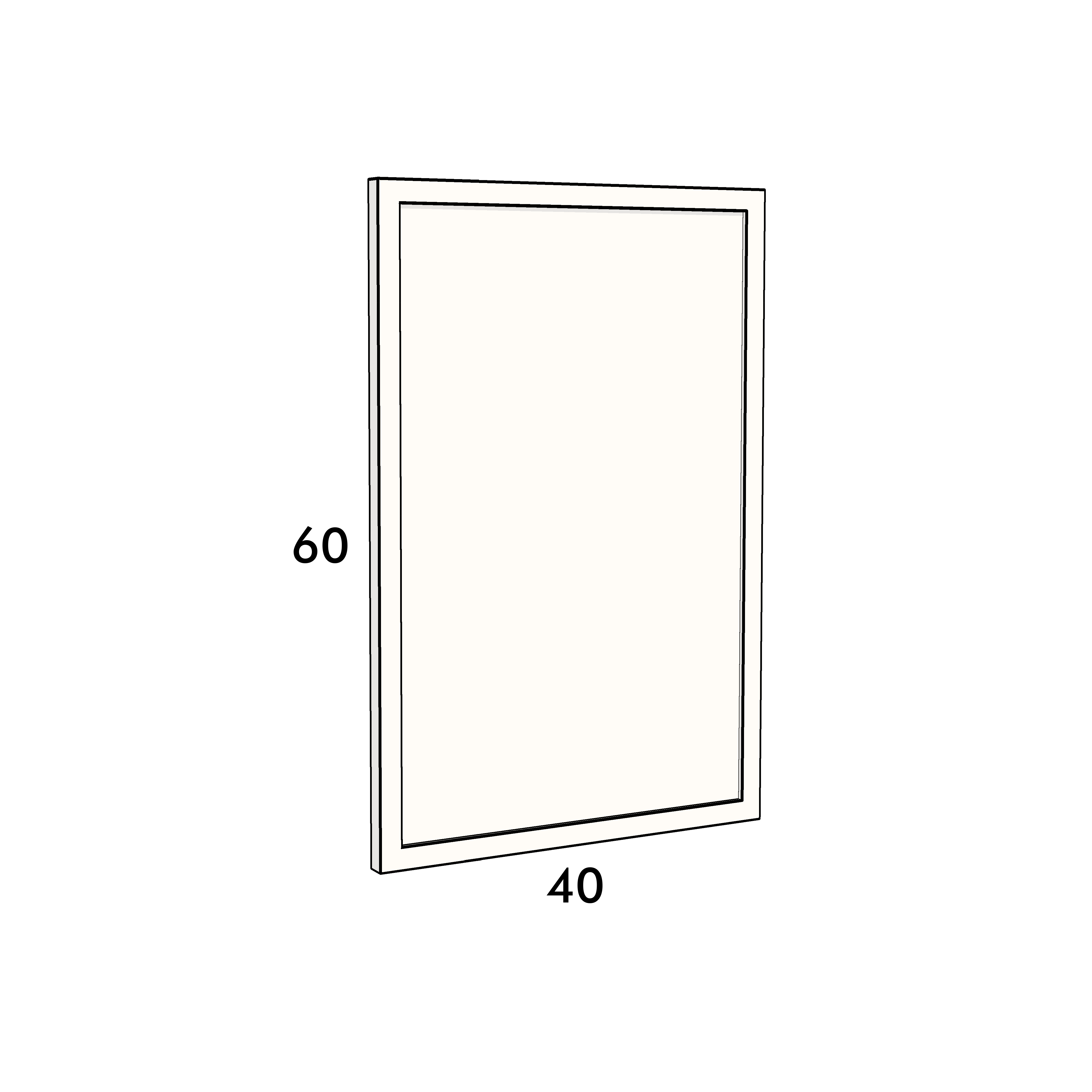 40cm wide, 60cm high drawer front to fit an IKEA Metod kitchen cabinet