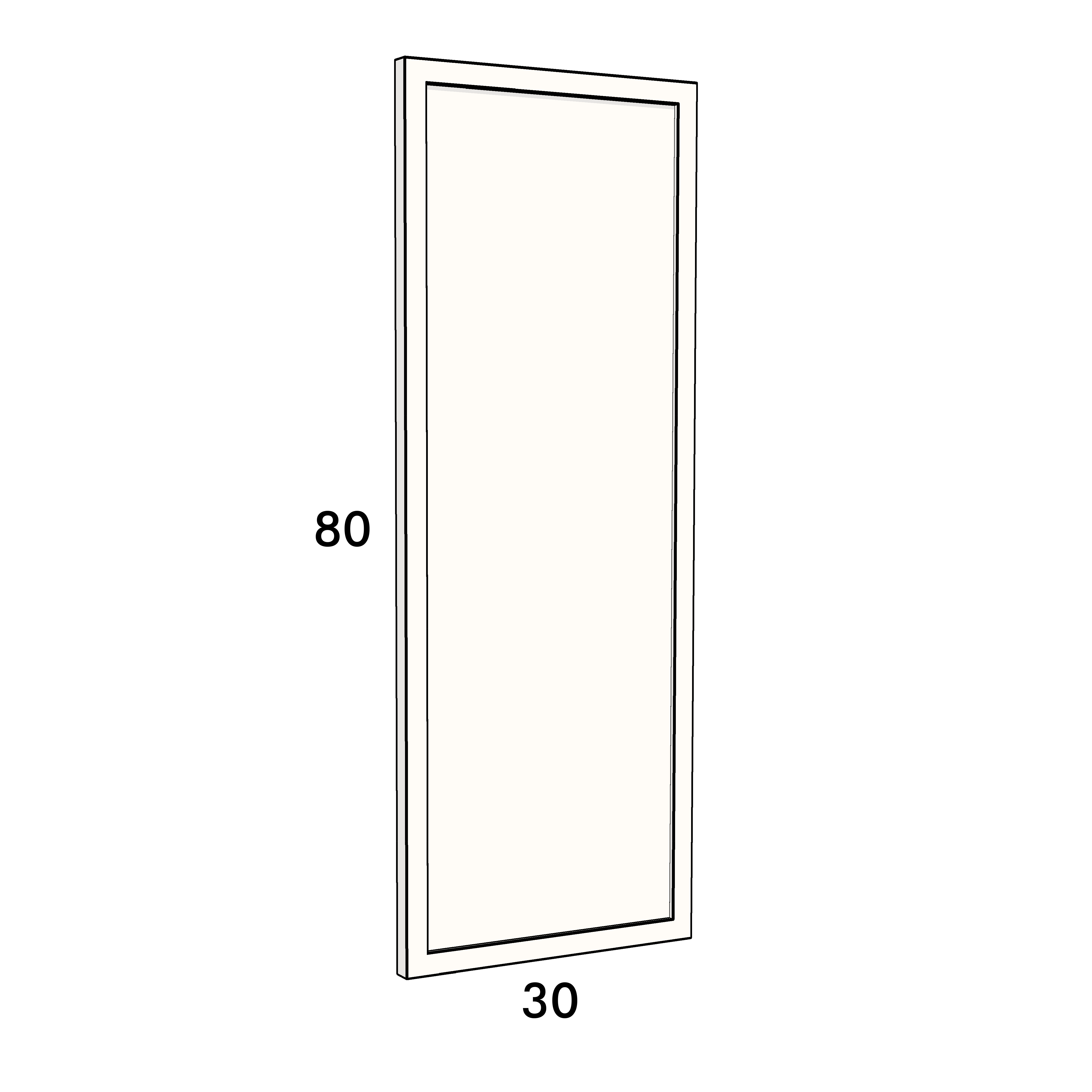 30cm wide, 80cm high drawer front to fit an IKEA Metod kitchen cabinet