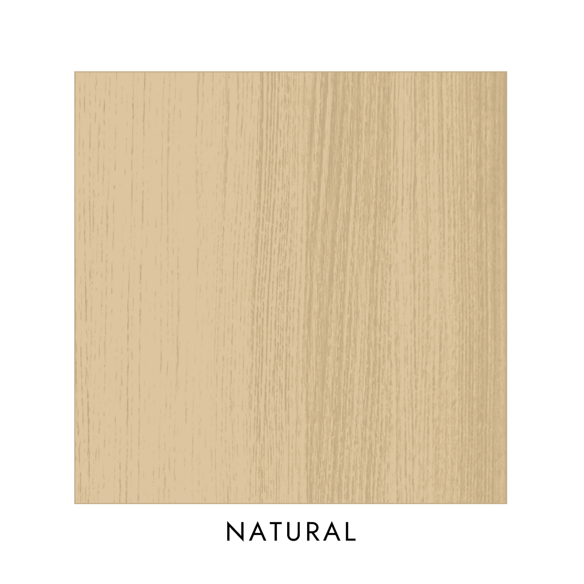 A small sample piece of Timberline laminate with a wood-like finish.