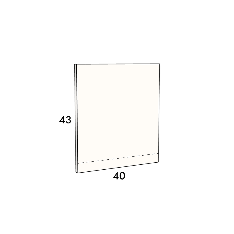 40cm wide, 43cm high cover panel to fit an IKEA Metod kitchen cabinet