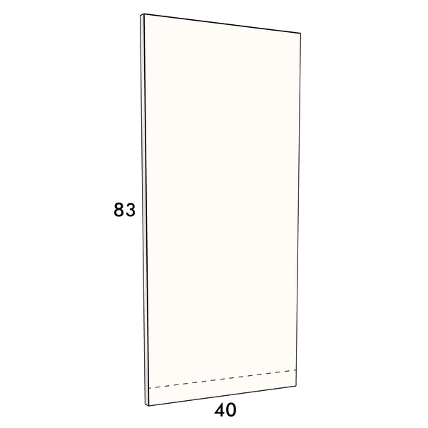40cm wide, 83cm high cover panel to fit an IKEA Metod kitchen cabinet