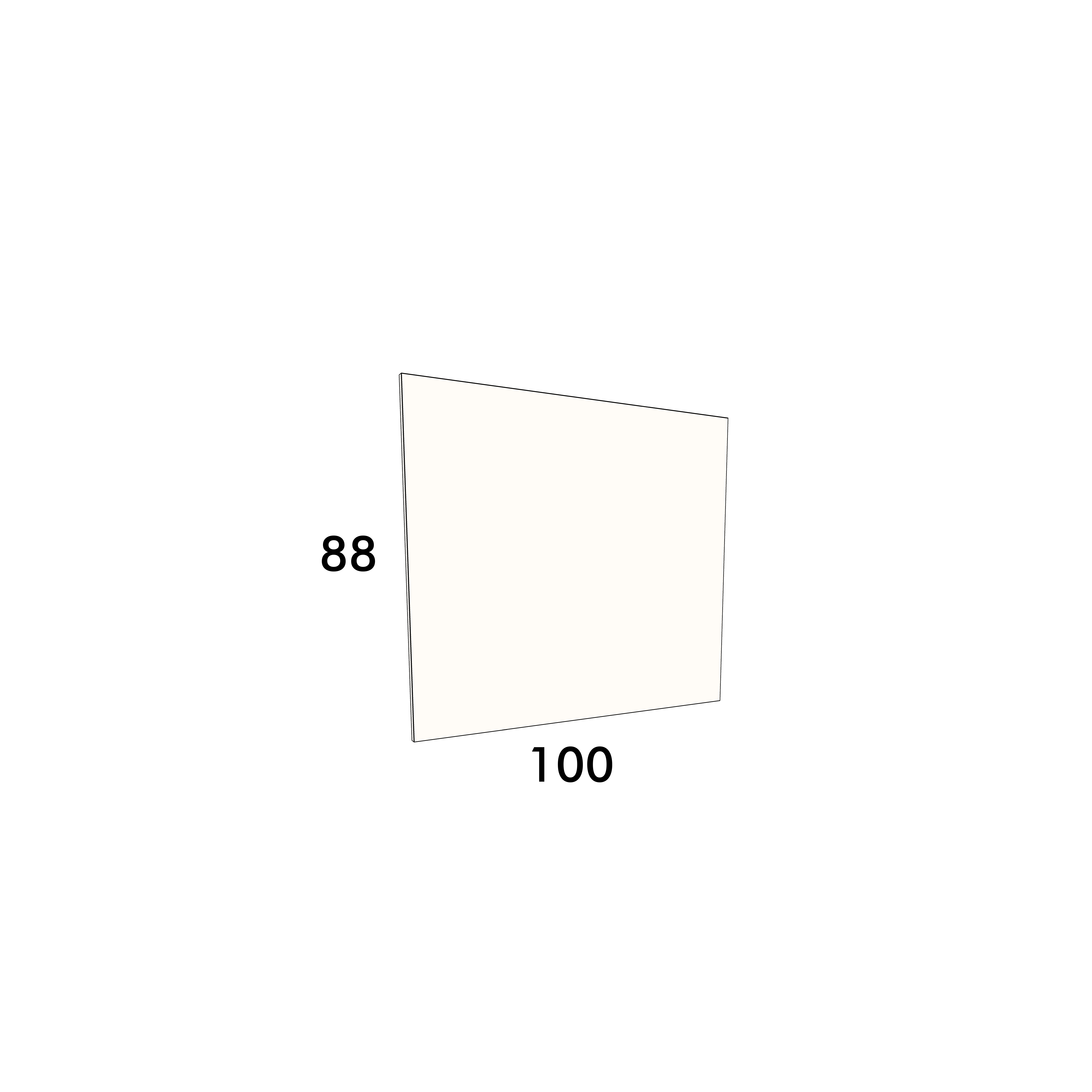 100cm wide, 88cm high cover panel to fit an IKEA Metod kitchen cabinet