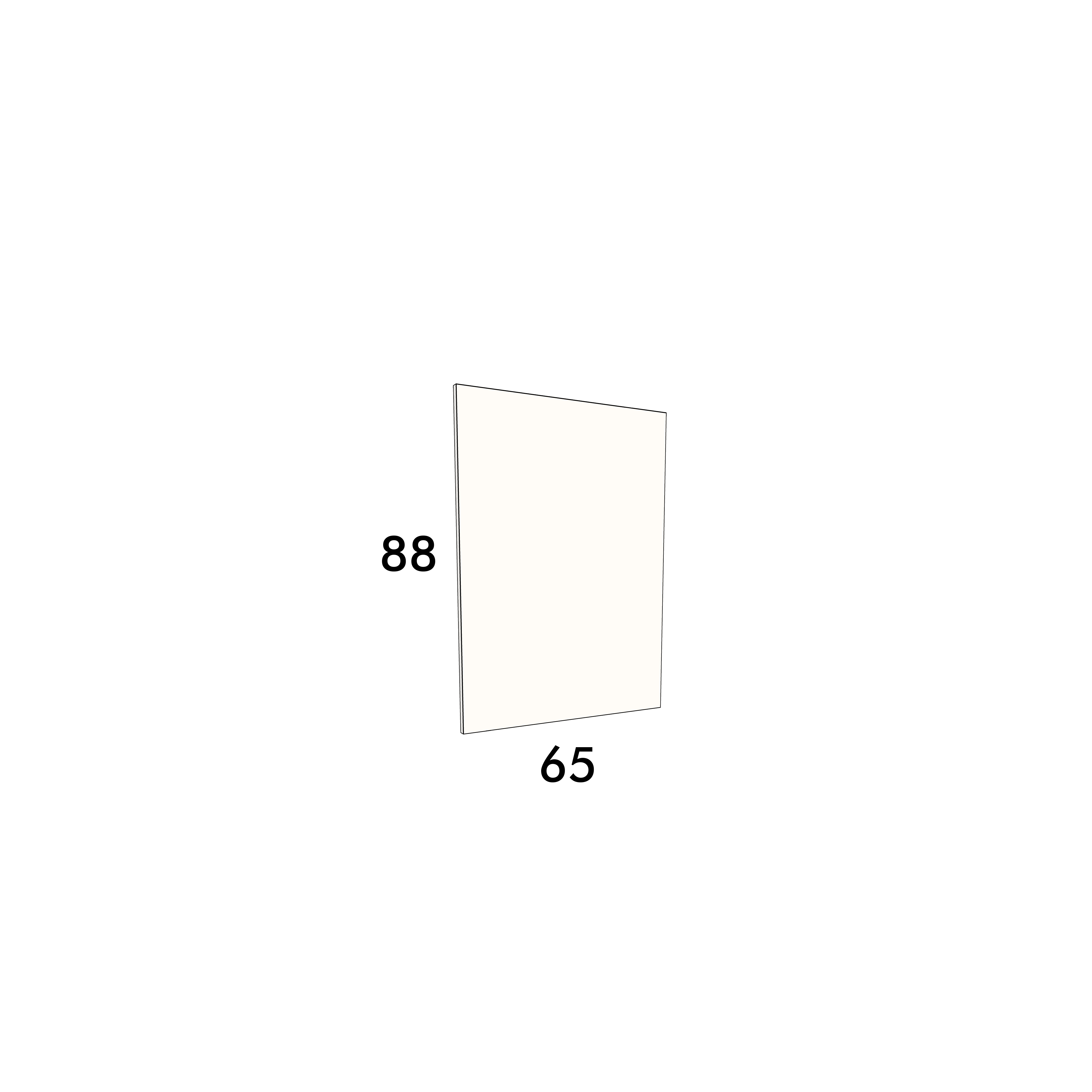 65cm wide, 88cm high cover panel to fit an IKEA Metod kitchen cabinet