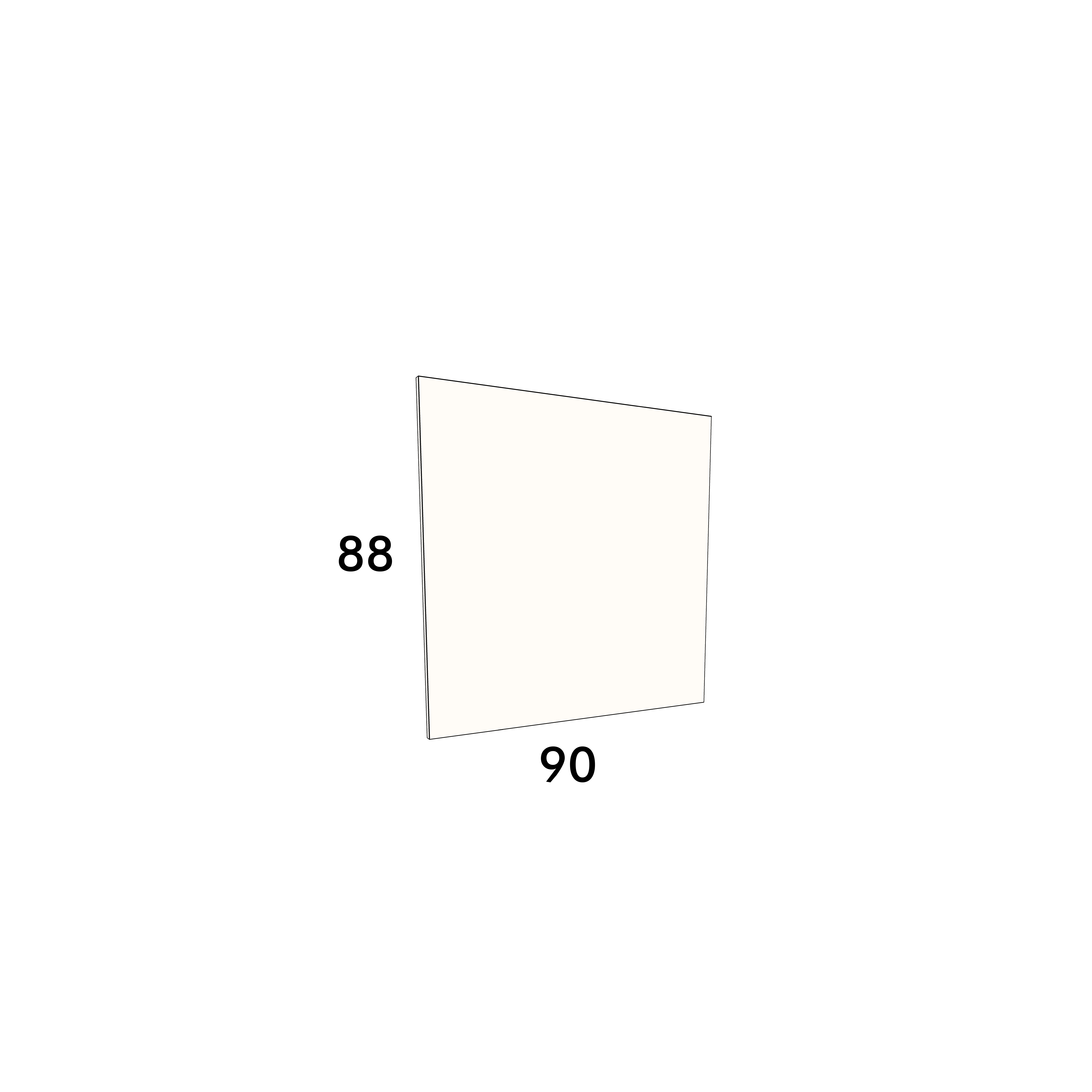 90cm wide, 88cm high cover panel to fit an IKEA Metod kitchen cabinet