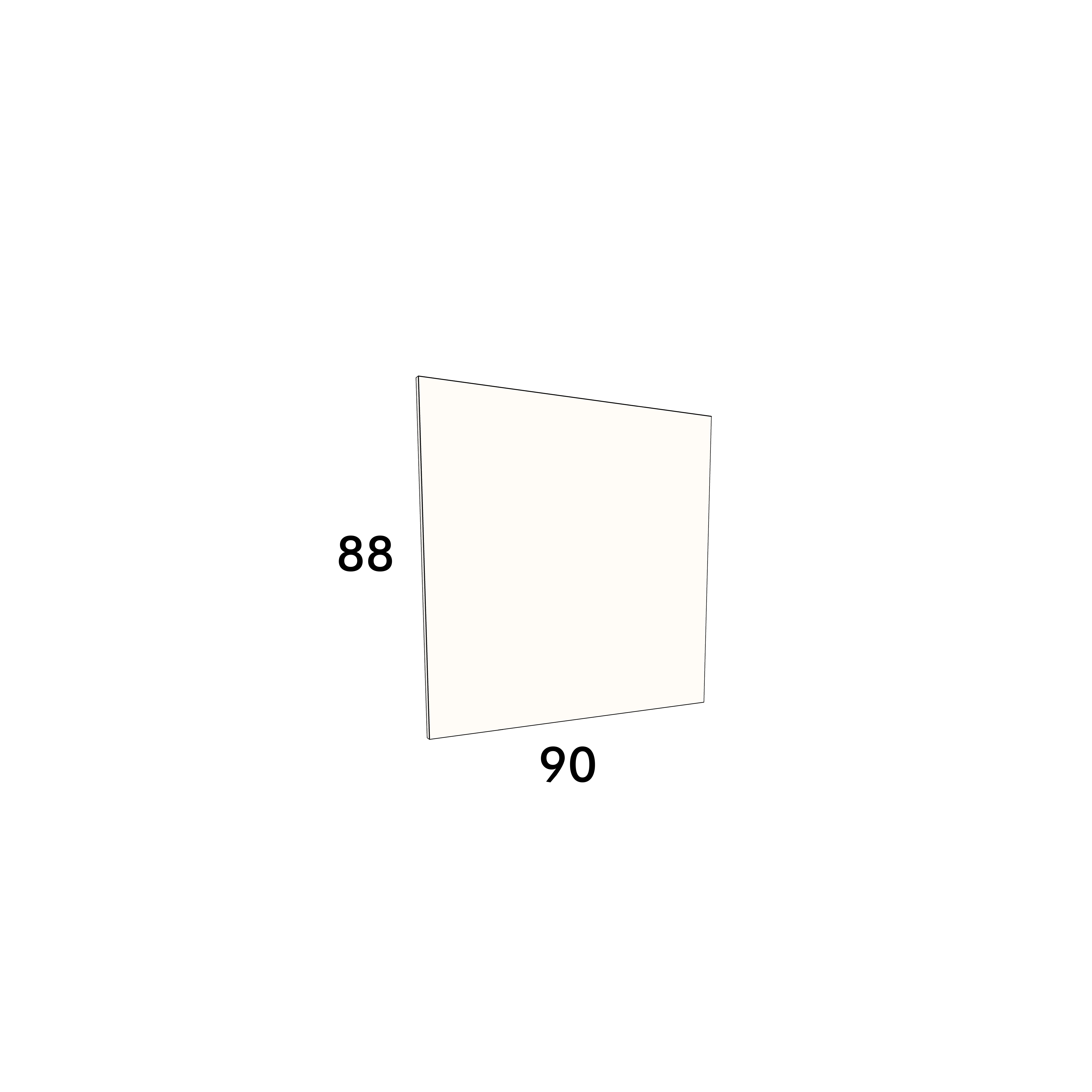 90cm wide, 88cm high cover panel to fit an IKEA Metod kitchen cabinet