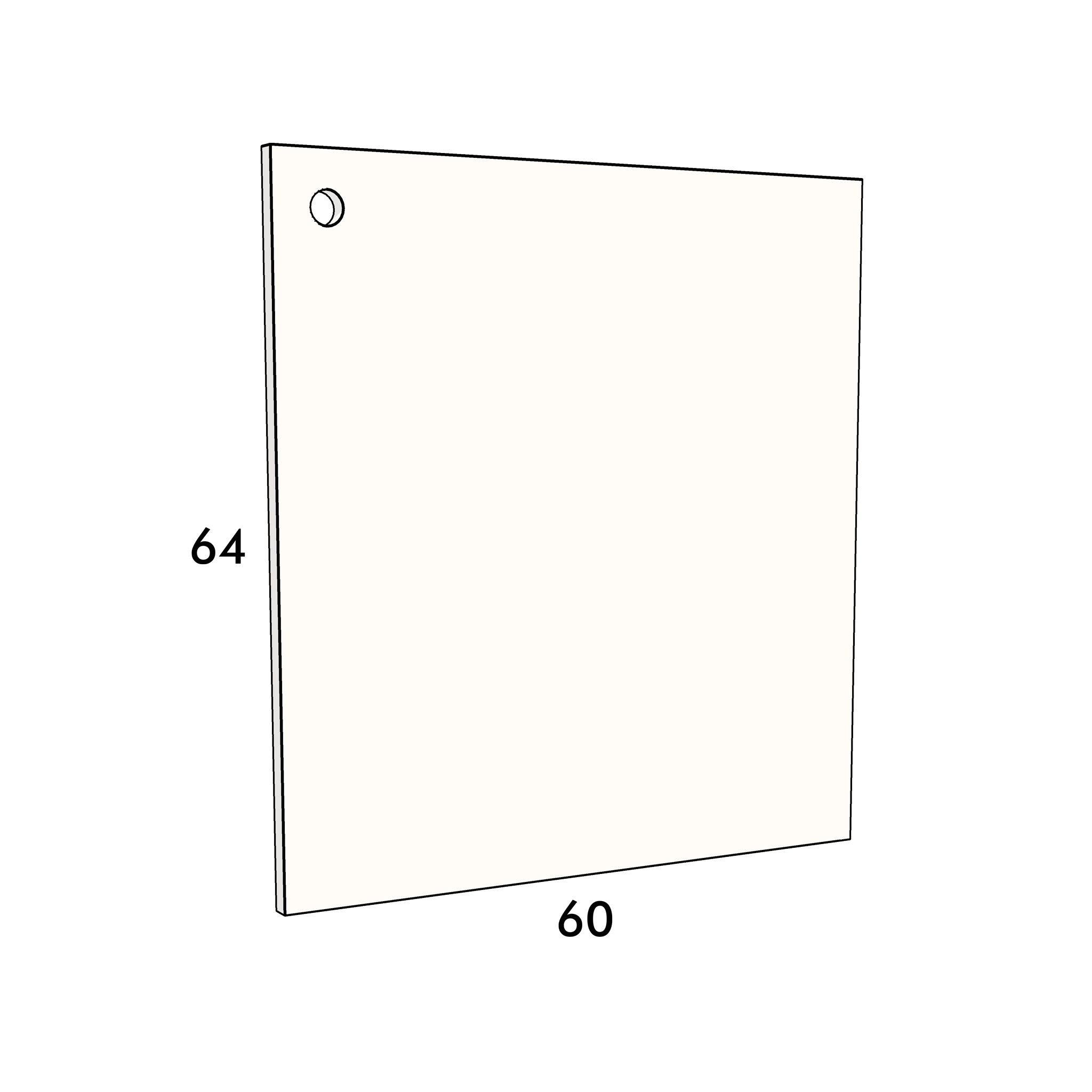 60cm wide, 64cm high door to fit an IKEA Besta cabinet