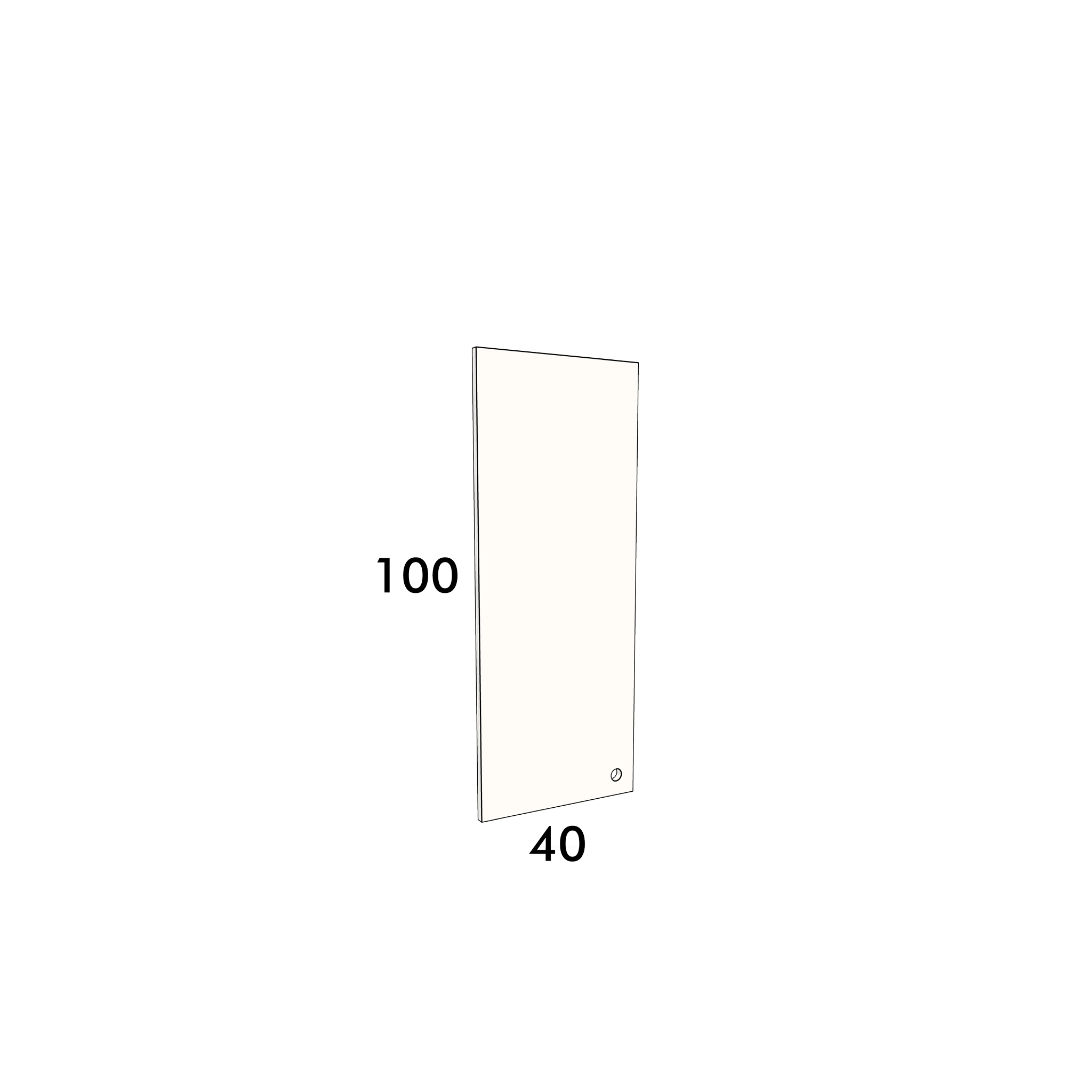 40cm wide, 100cm high cupboard door to fit an IKEA Metod kitchen cabinet