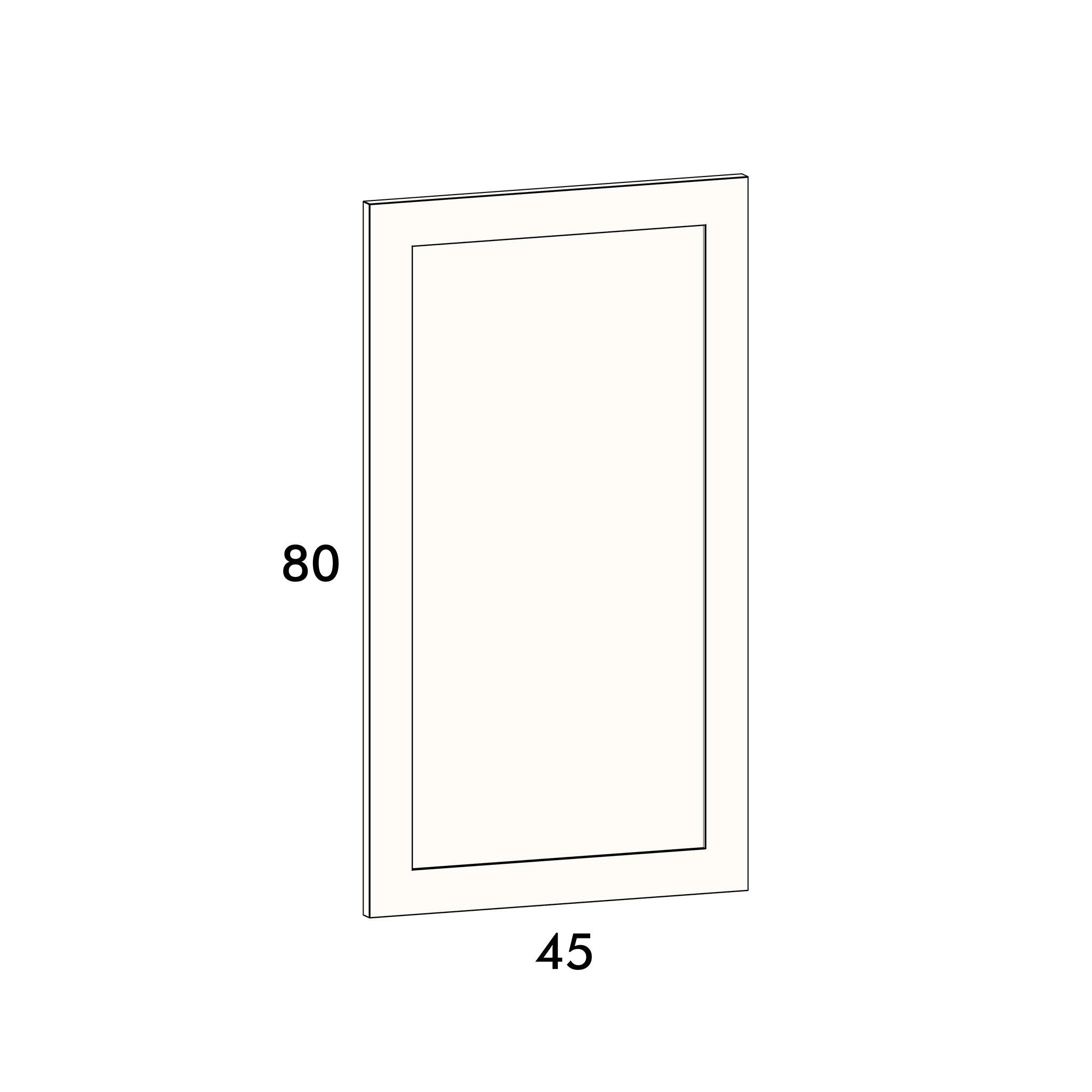 45cm wide, 80cm high drawer front to fit an IKEA Metod kitchen cabinet