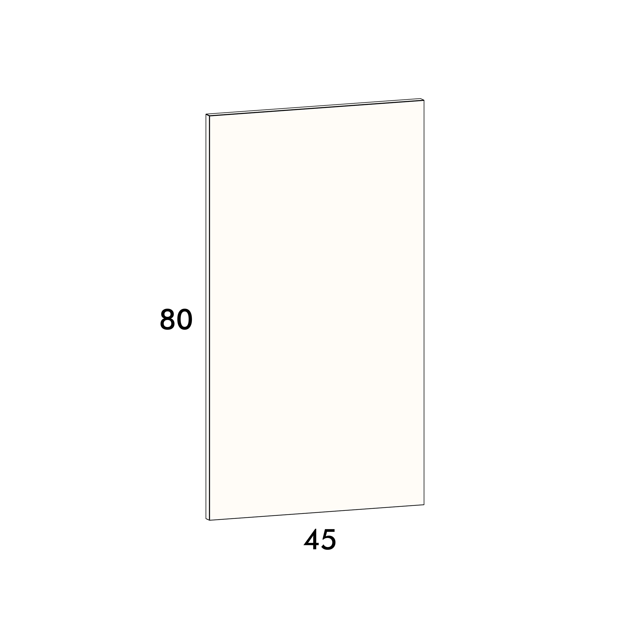 45cm wide, 80cm high drawer front to fit an IKEA Metod kitchen cabinet