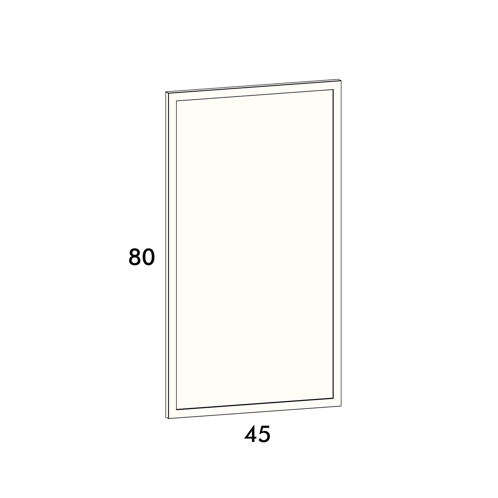 45cm wide, 80cm high drawer front to fit an IKEA Metod kitchen cabinet