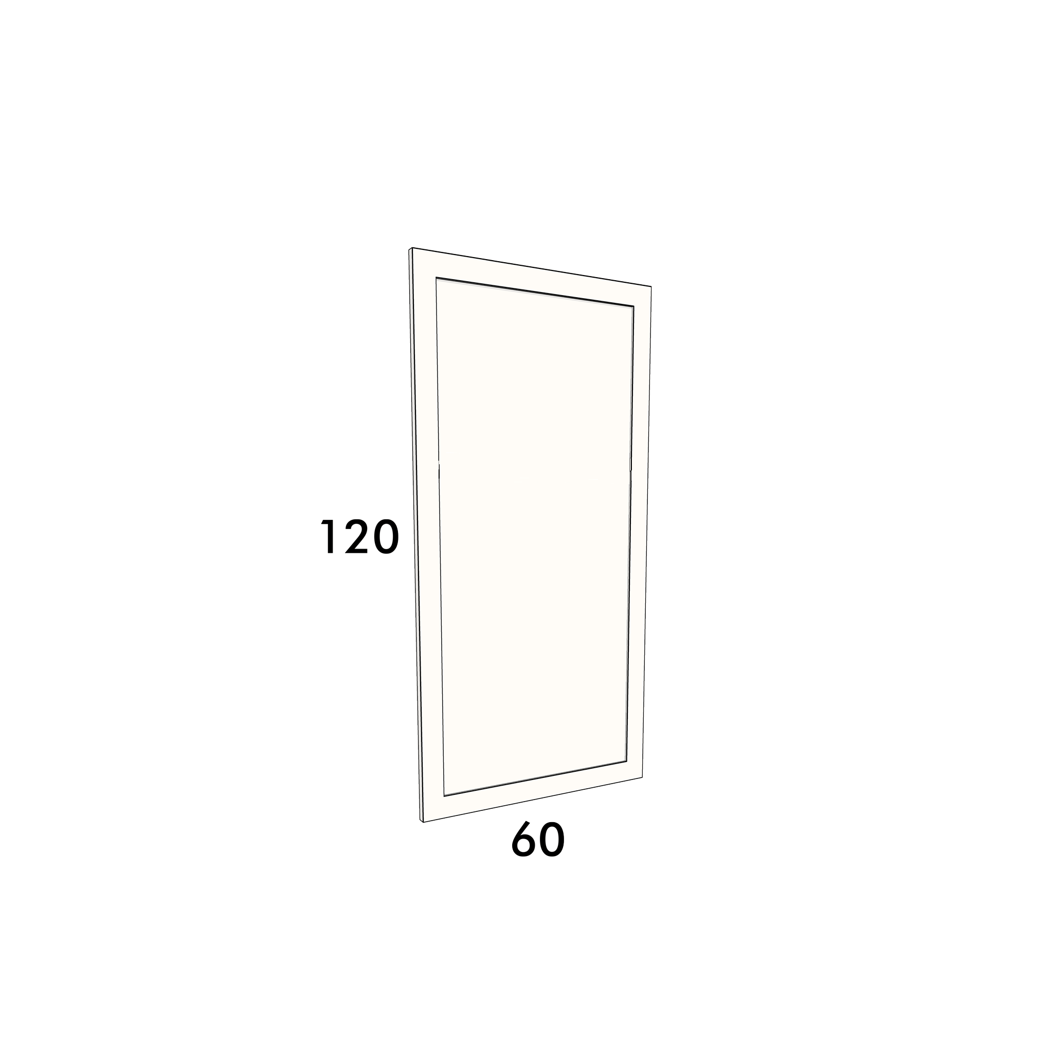 60cm wide, 120cm high cupboard door to fit an IKEA Metod kitchen cabinet