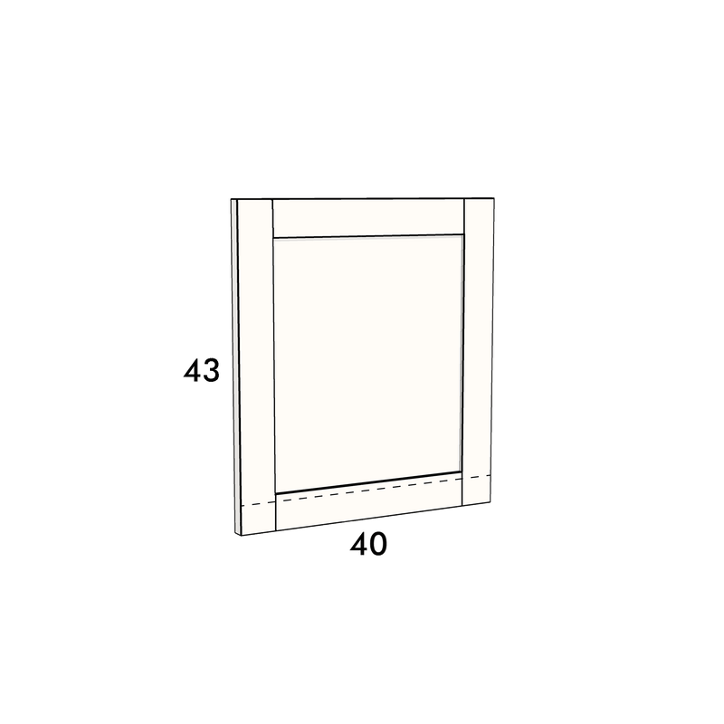 40cm wide, 43cm high cupboard door to fit an IKEA Metod kitchen cabinet