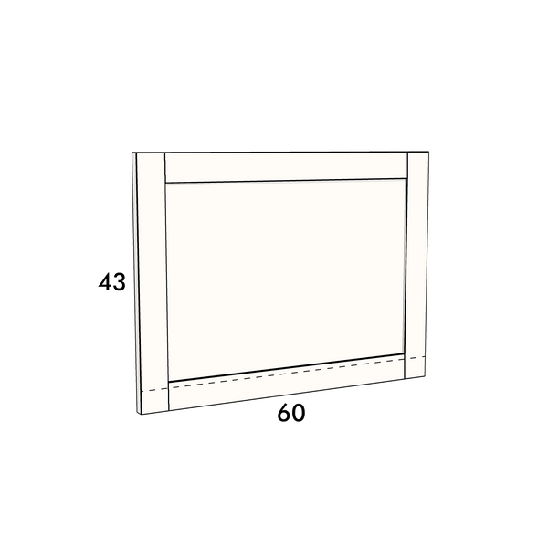 60cm wide, 43cm high cupboard door to fit an IKEA Metod kitchen cabinet