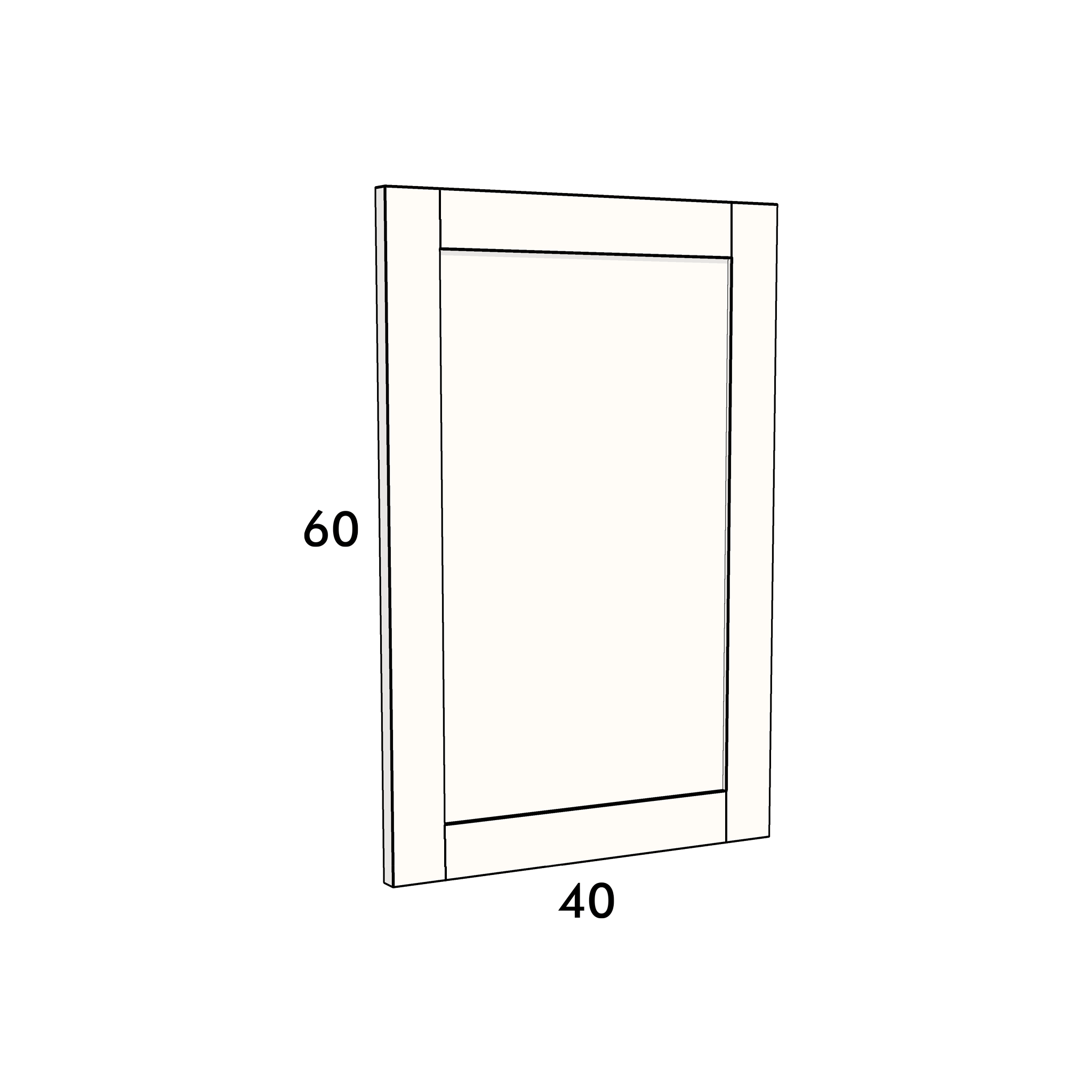 40cm wide, 60cm high drawer front to fit an IKEA Metod kitchen cabinet