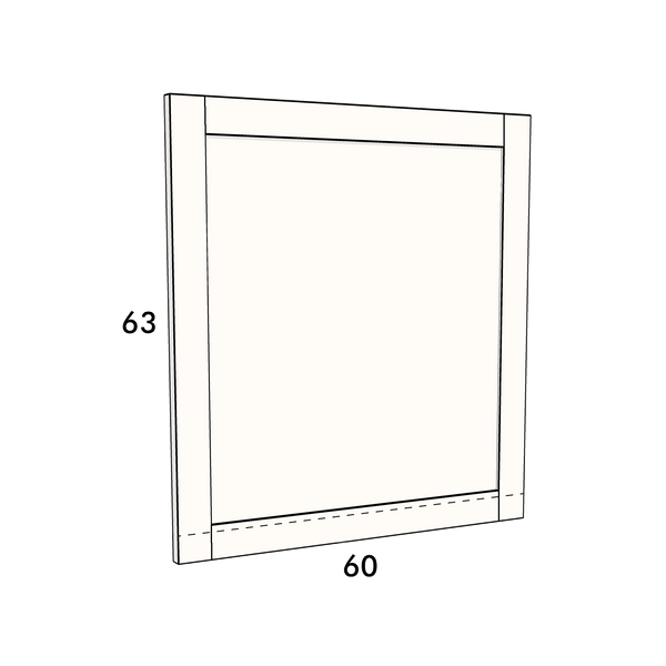 60cm wide, 63cm high cupboard door to fit an IKEA Metod kitchen cabinet