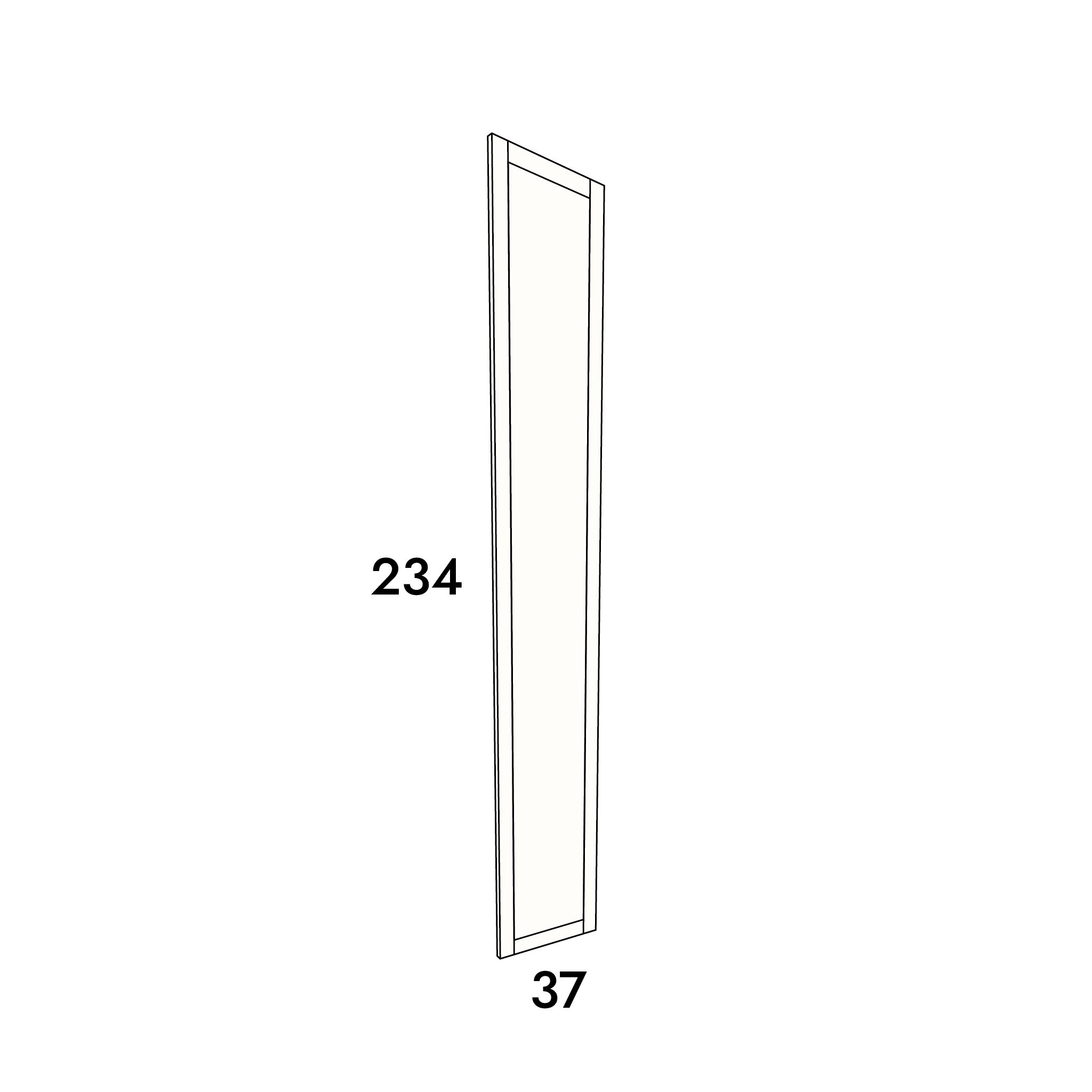 37cm wide, 234cm high cupboard door to fit an IKEA Metod kitchen cabinet