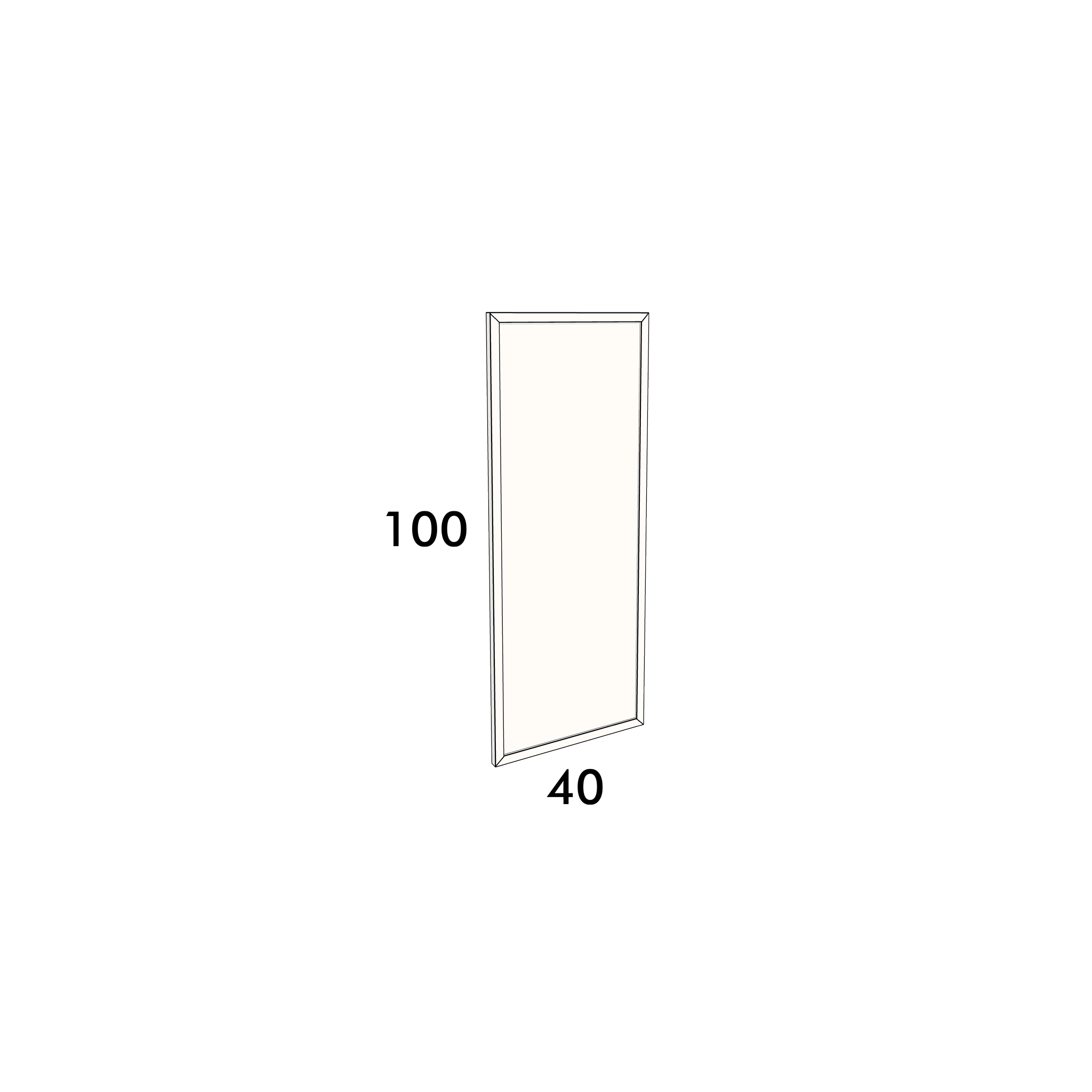 40cm wide, 100cm high cupboard door to fit an IKEA Metod kitchen cabinet