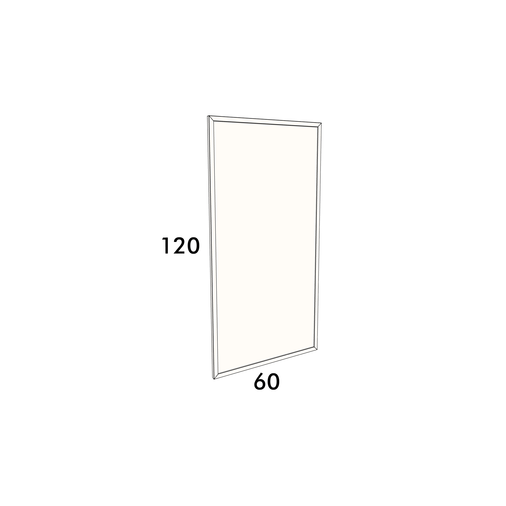 60cm wide, 120cm high cupboard door to fit an IKEA Metod kitchen cabinet