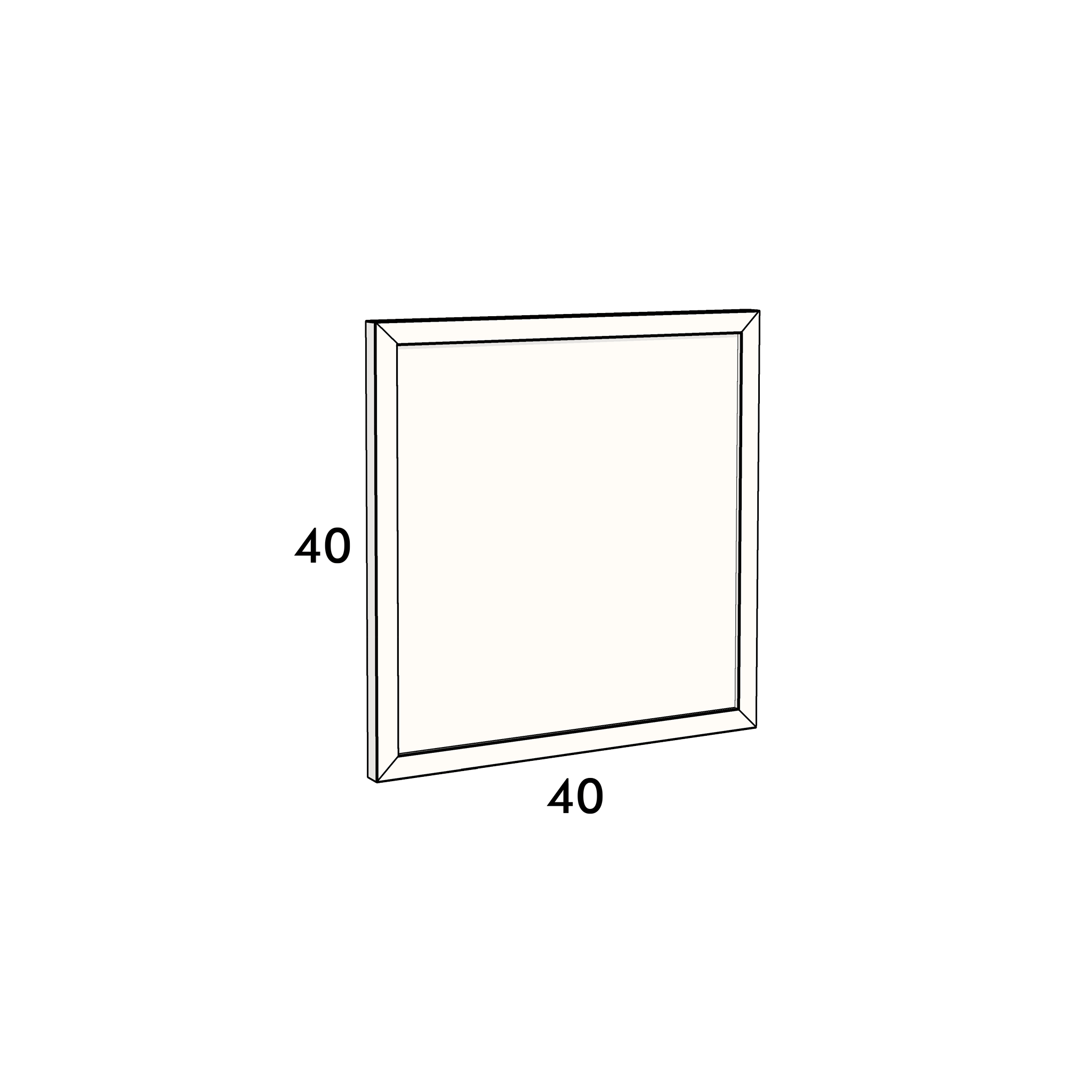 40cm wide, 40cm high cupboard door to fit an IKEA Metod kitchen cabinet
