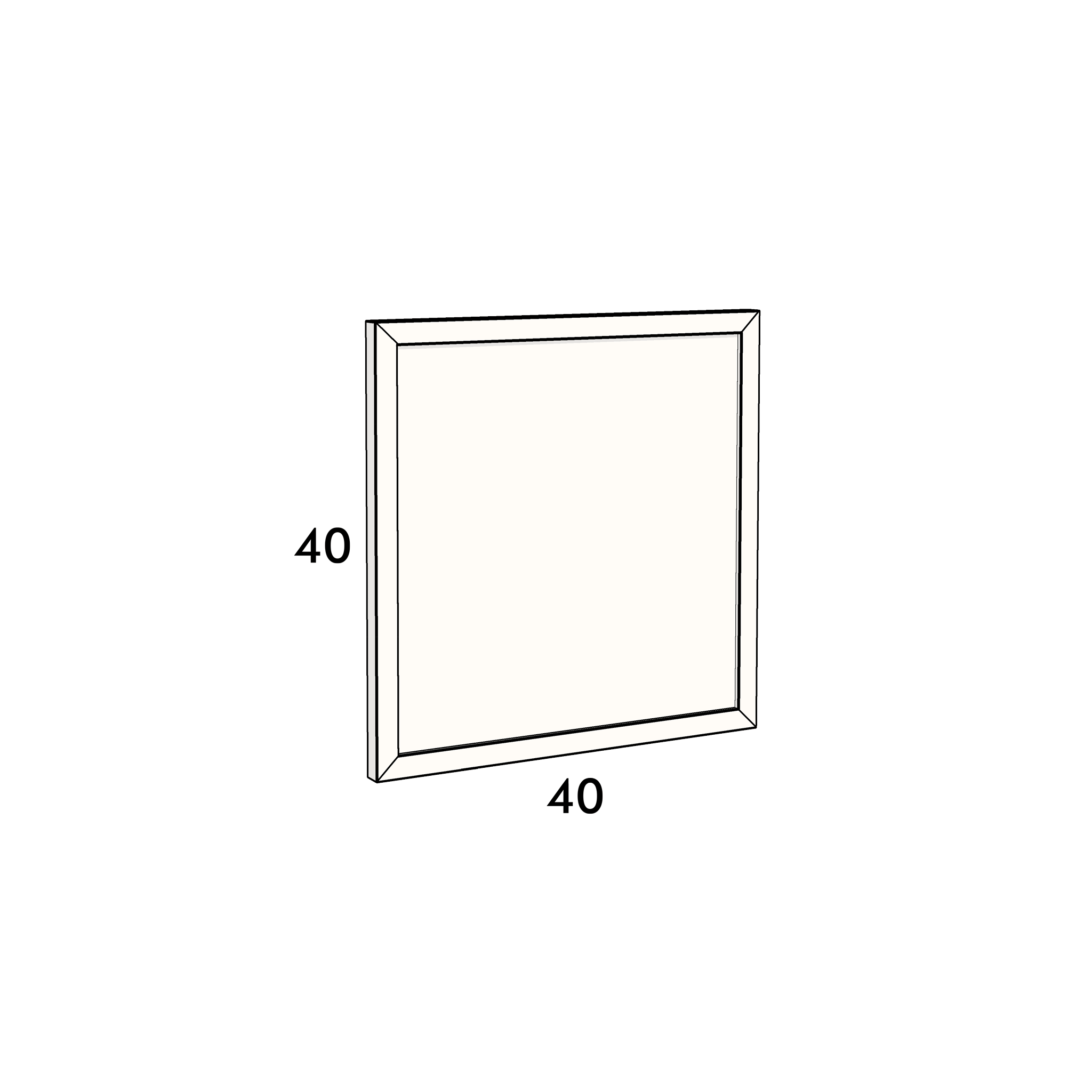 40cm wide, 40cm high cupboard door to fit an IKEA Metod kitchen cabinet