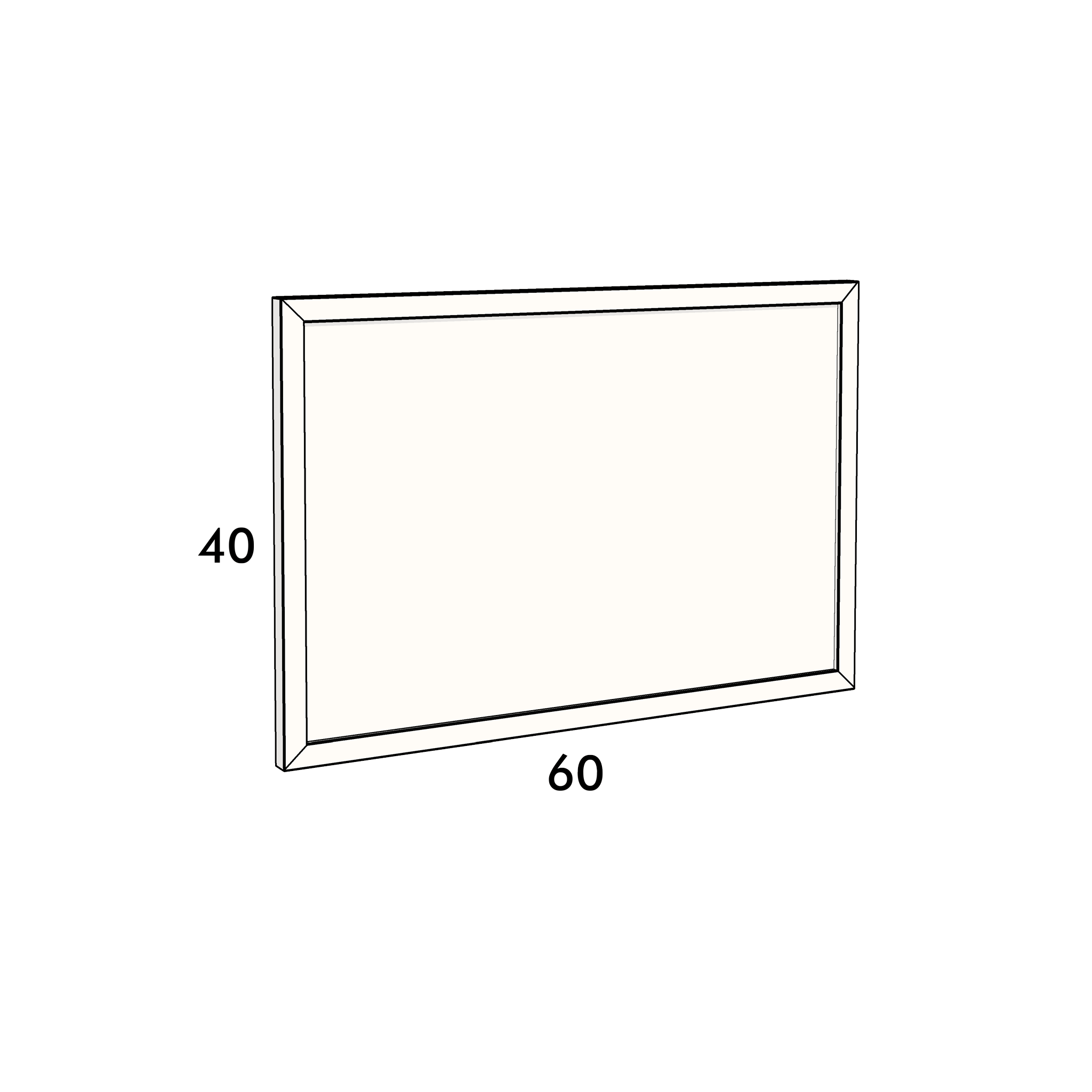 60cm wide, 40cm high cupboard door to fit an IKEA Metod kitchen cabinet