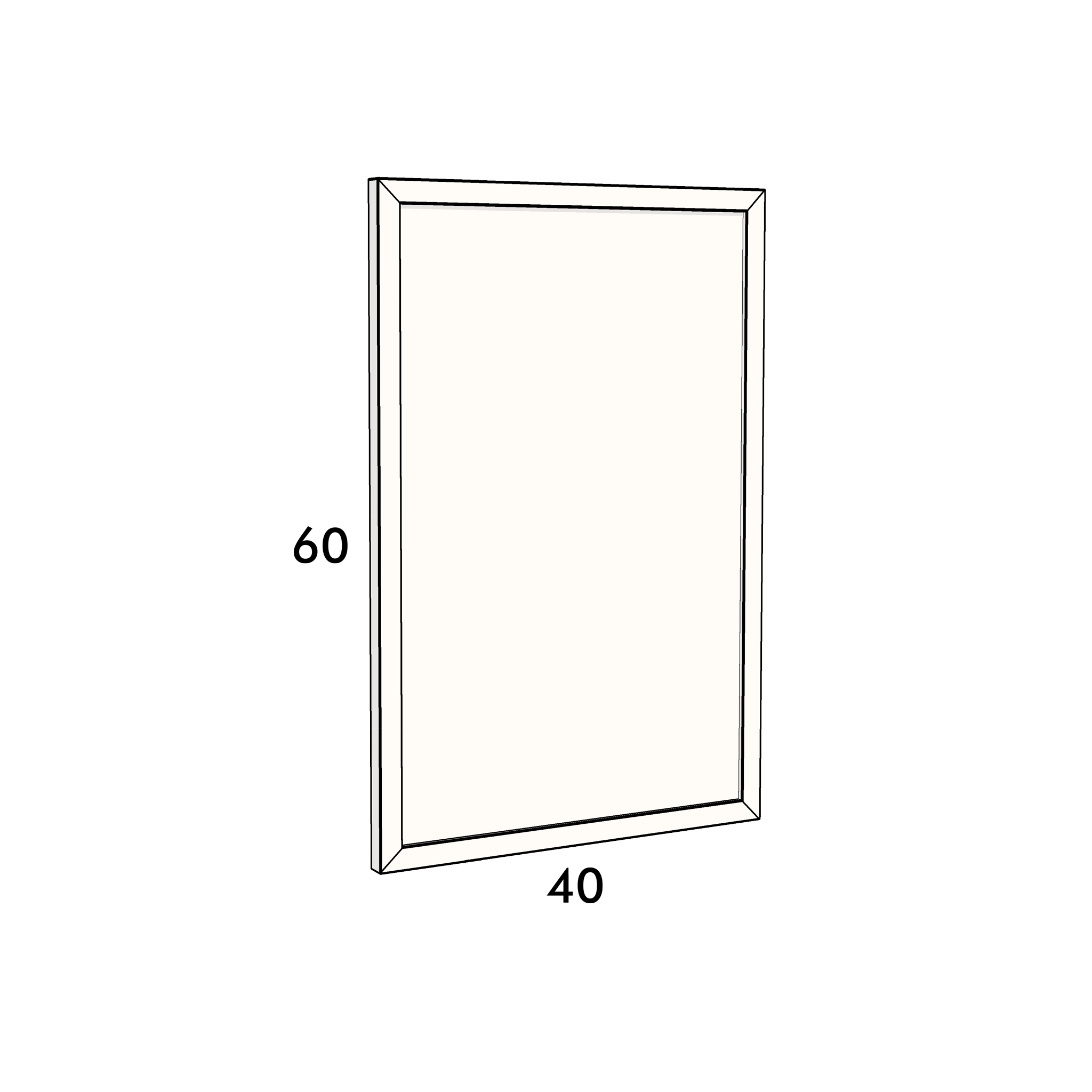 40cm wide, 60cm high cupboard door to fit an IKEA Metod kitchen cabinet