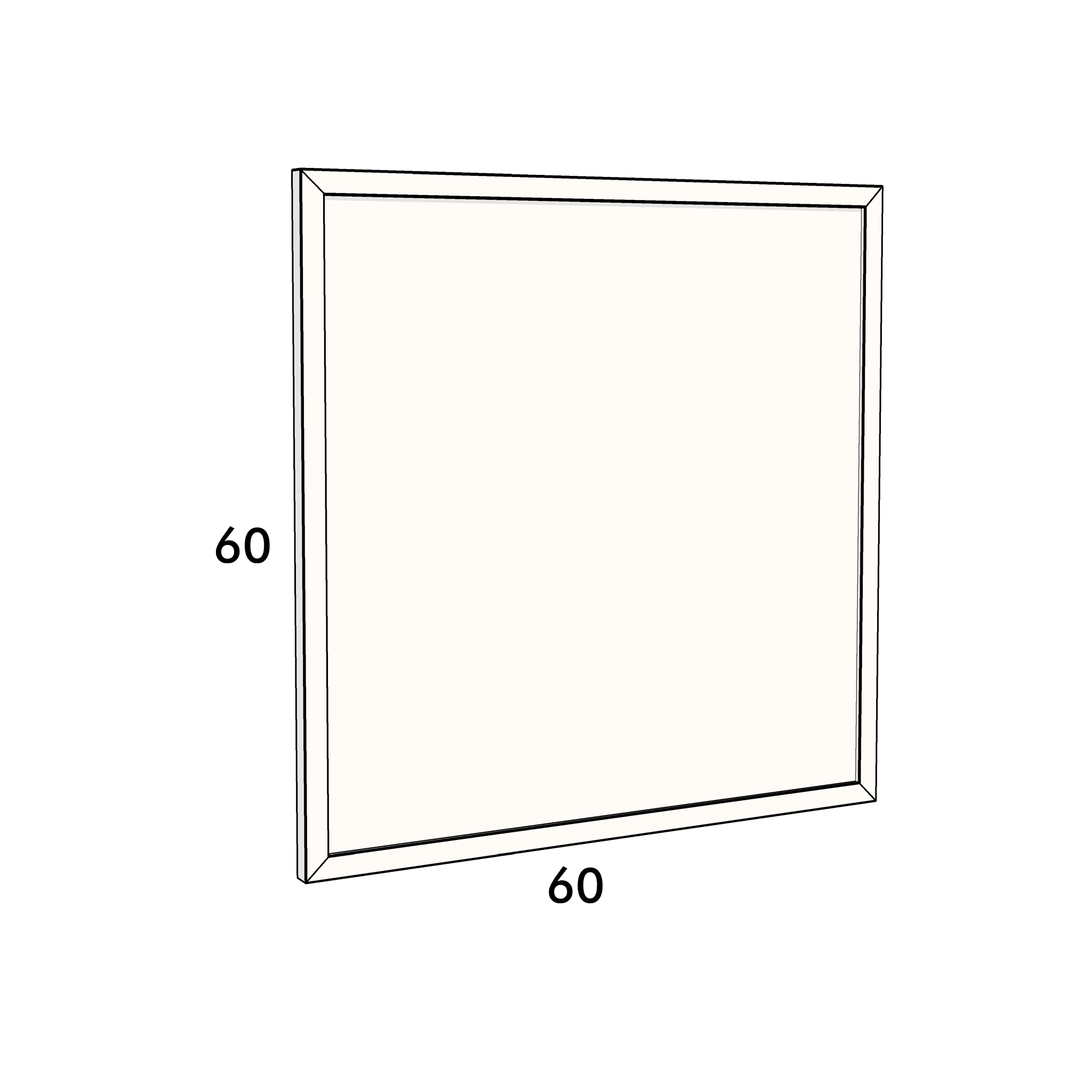 60cm wide, 60cm high cupboard door to fit an IKEA Metod kitchen cabinet