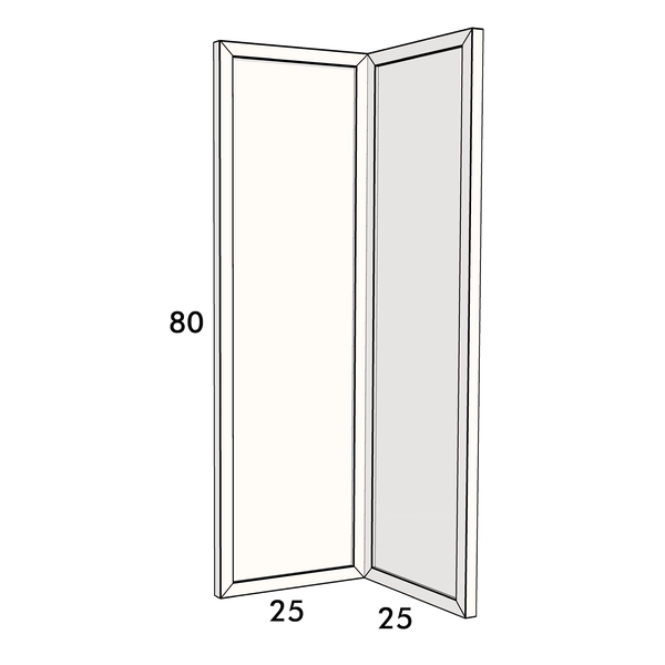 80cm high corner cupboard door to fit an IKEA Metod kitchen cabinet