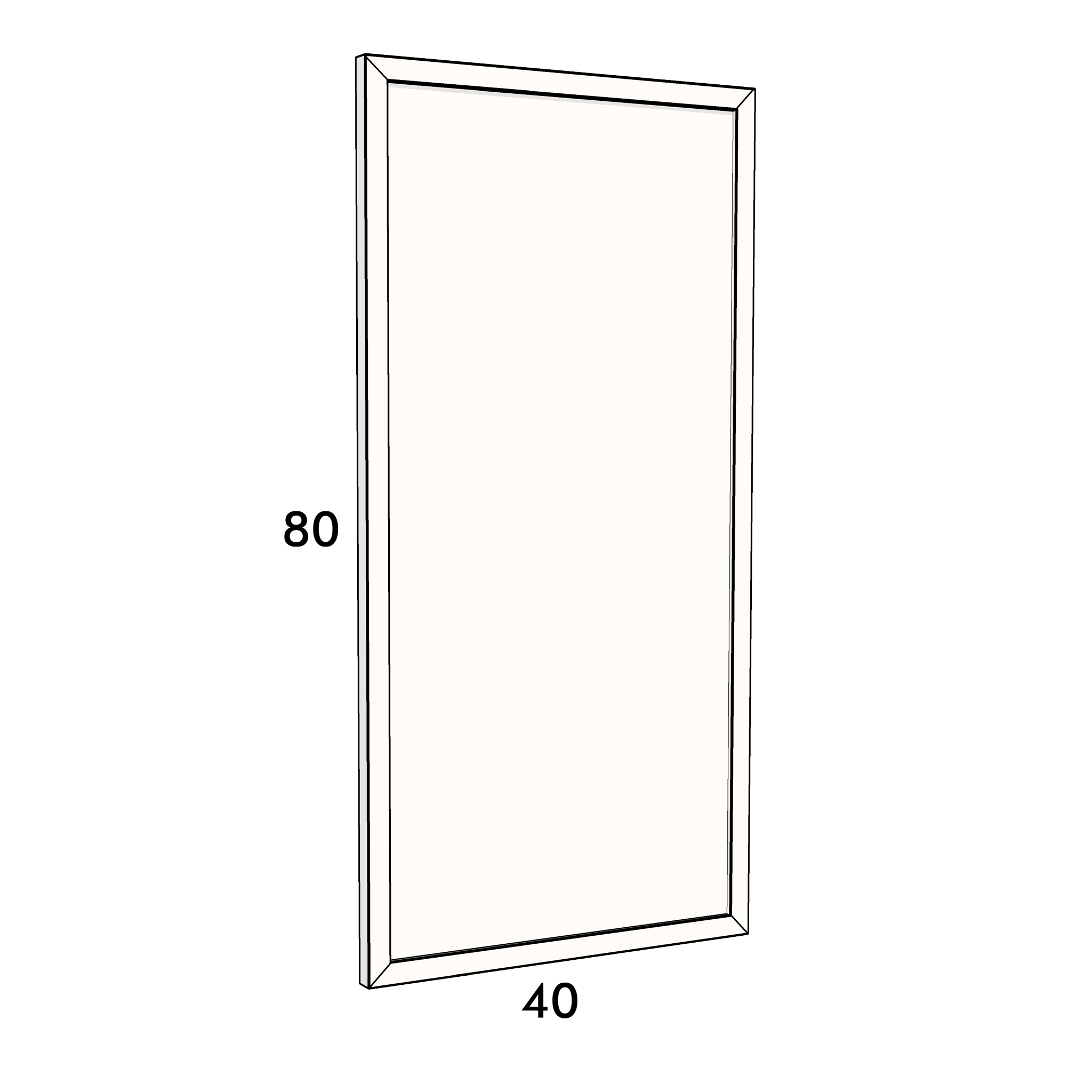 40cm wide, 80cm high cupboard door to fit an IKEA Metod kitchen cabinet