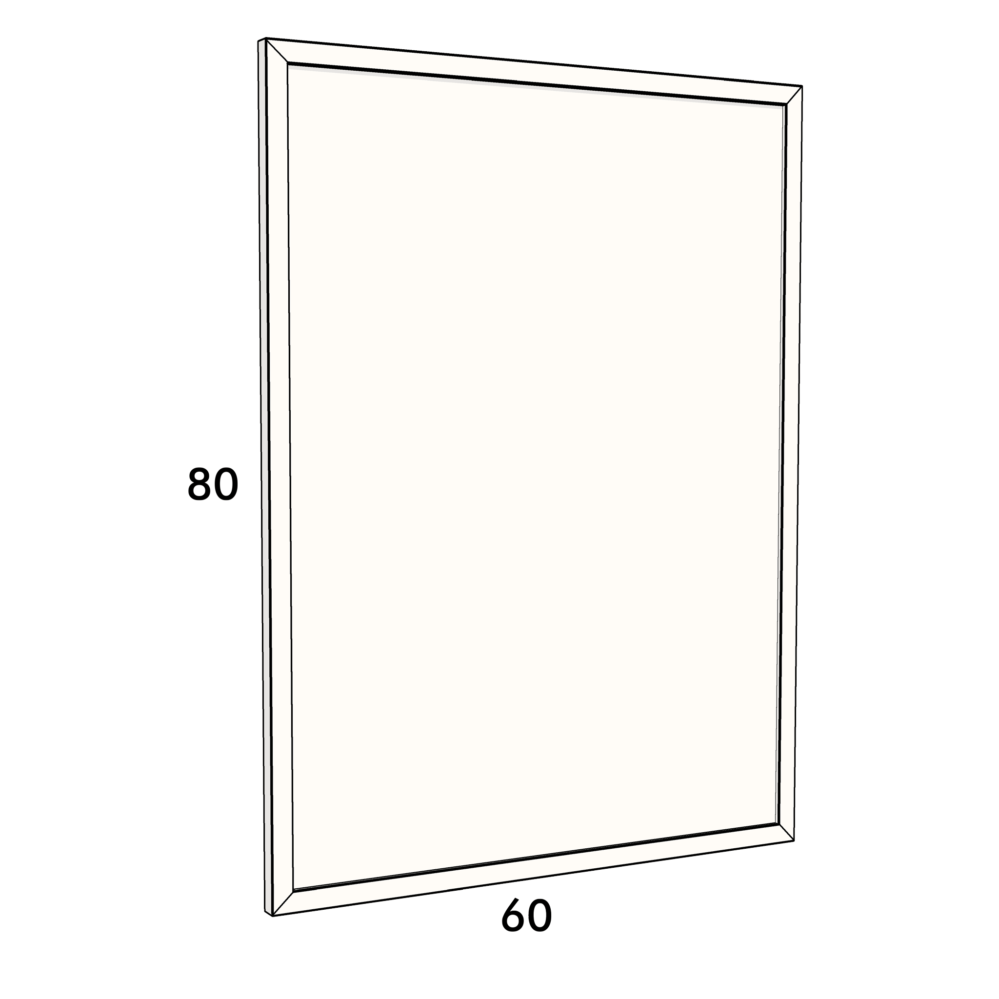 60cm wide, 80cm high cupboard door to fit an IKEA Metod kitchen cabinet