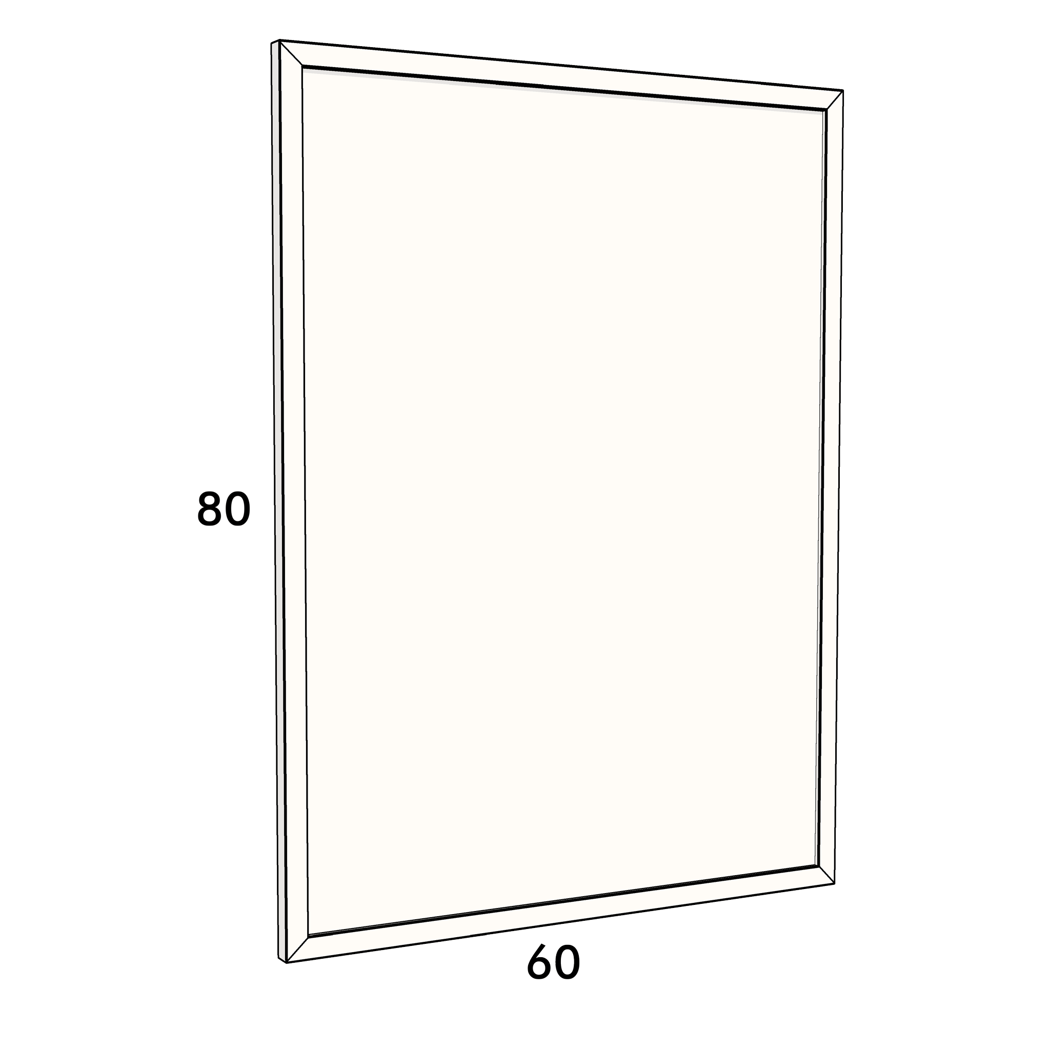 60cm wide, 80cm high drawer front to fit an IKEA Metod kitchen cabinet