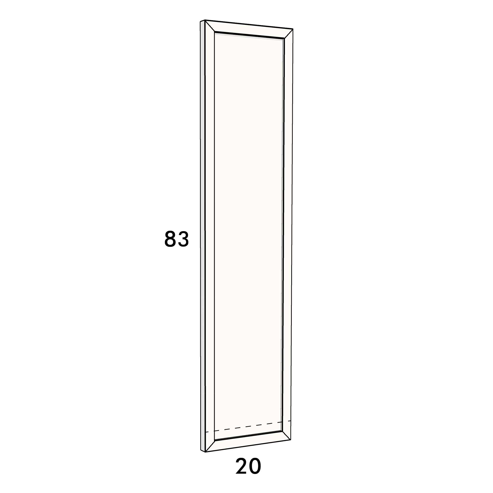 20cm wide, 83cm high cupboard door to fit an IKEA Metod kitchen cabinet