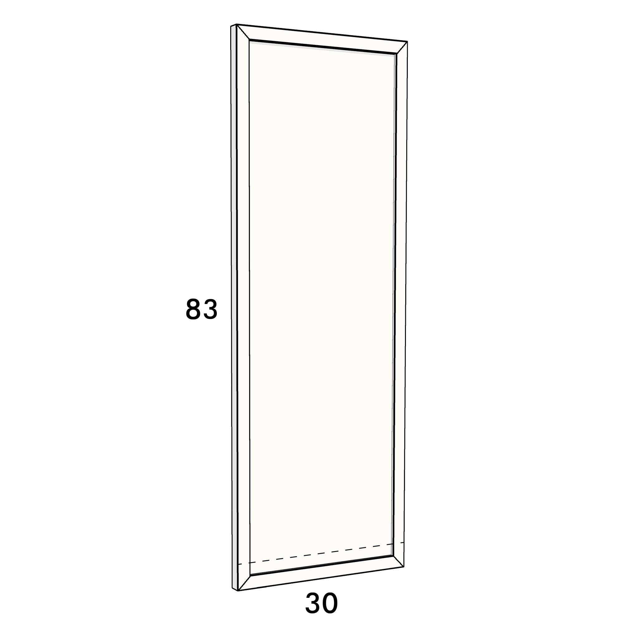 30cm wide, 83cm high cupboard door to fit an IKEA Metod kitchen cabinet